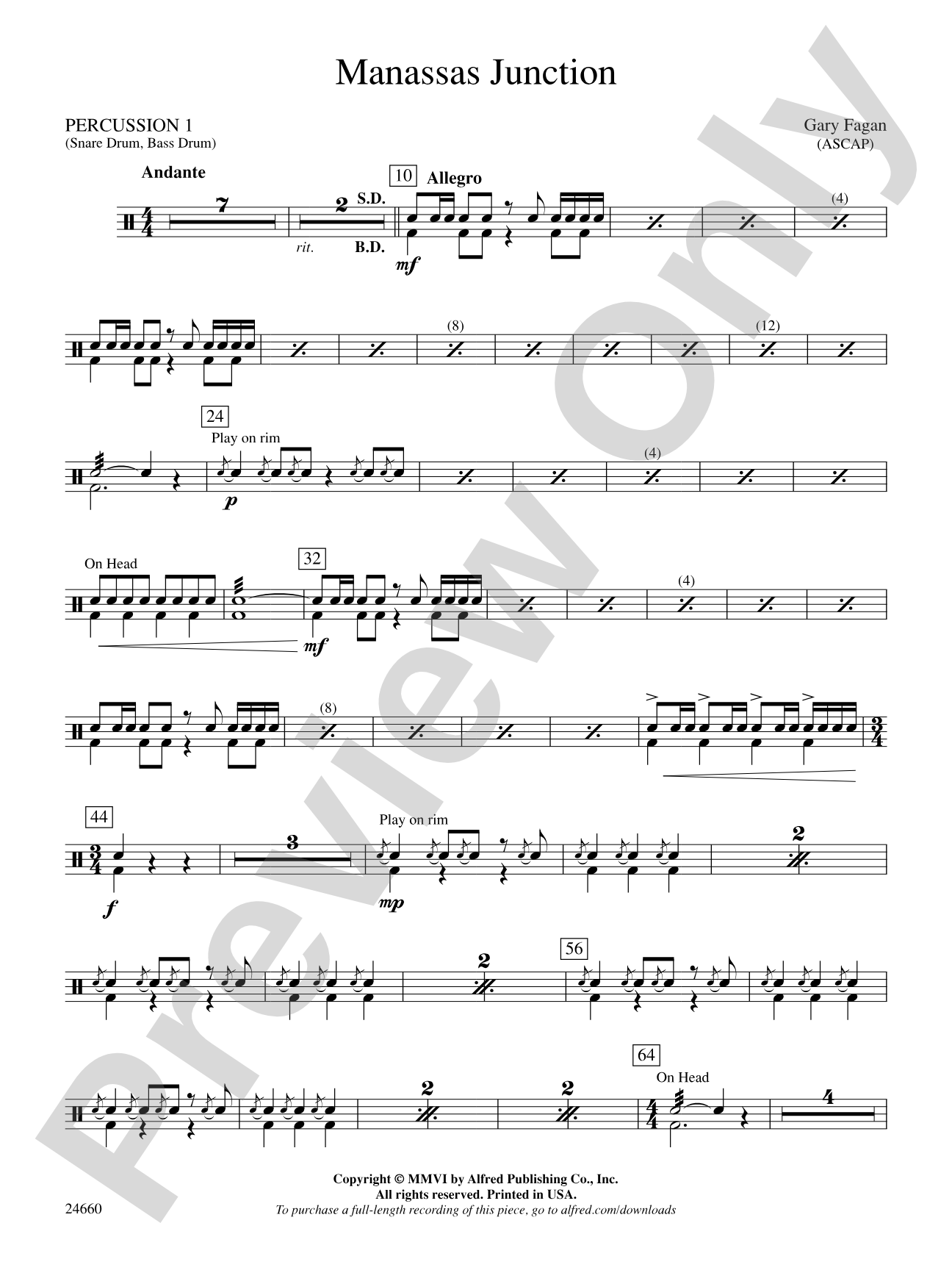 Manassas Junction: 1st Percussion