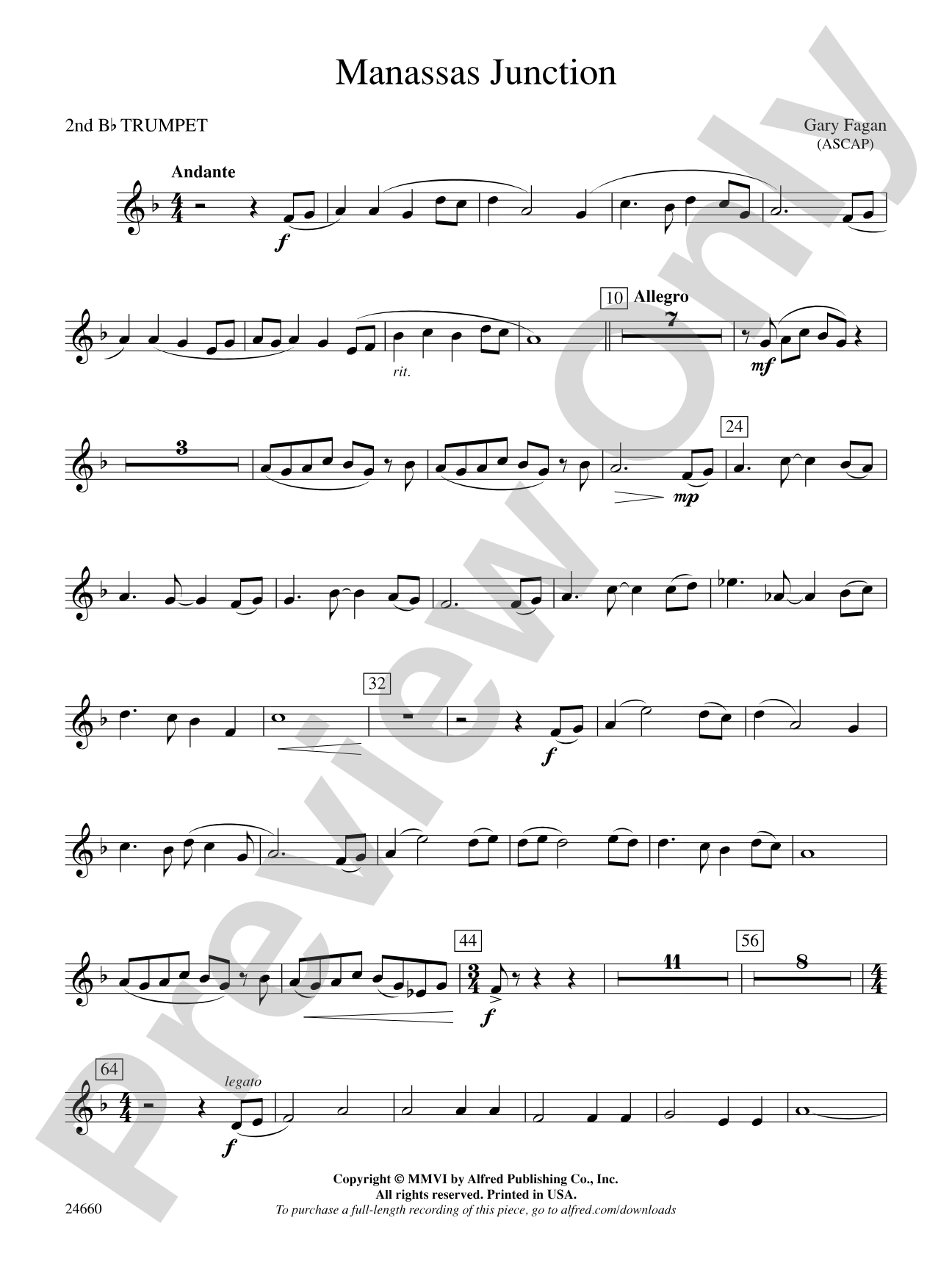 Manassas Junction: 2nd B-flat Trumpet