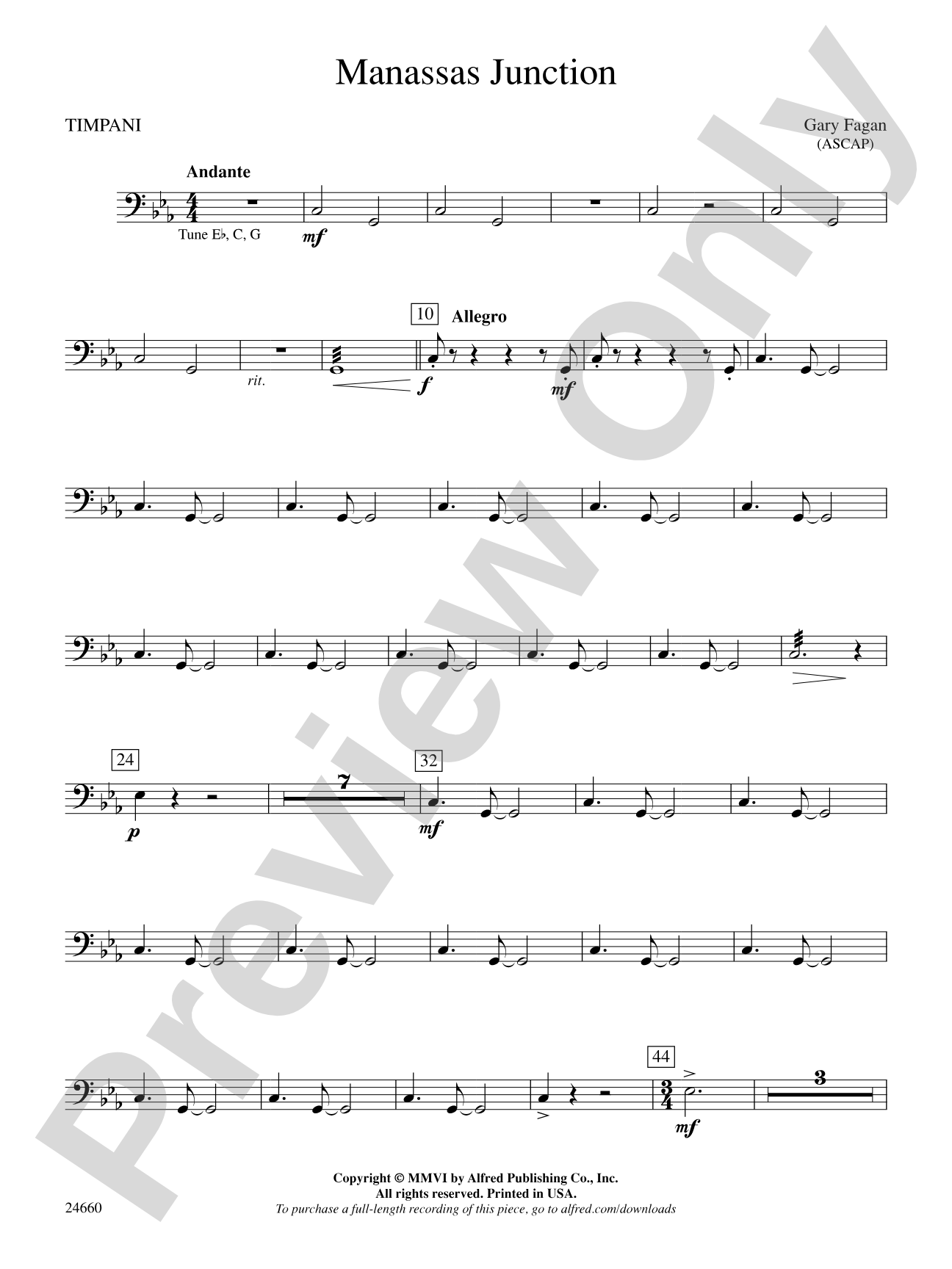 Manassas Junction: Timpani