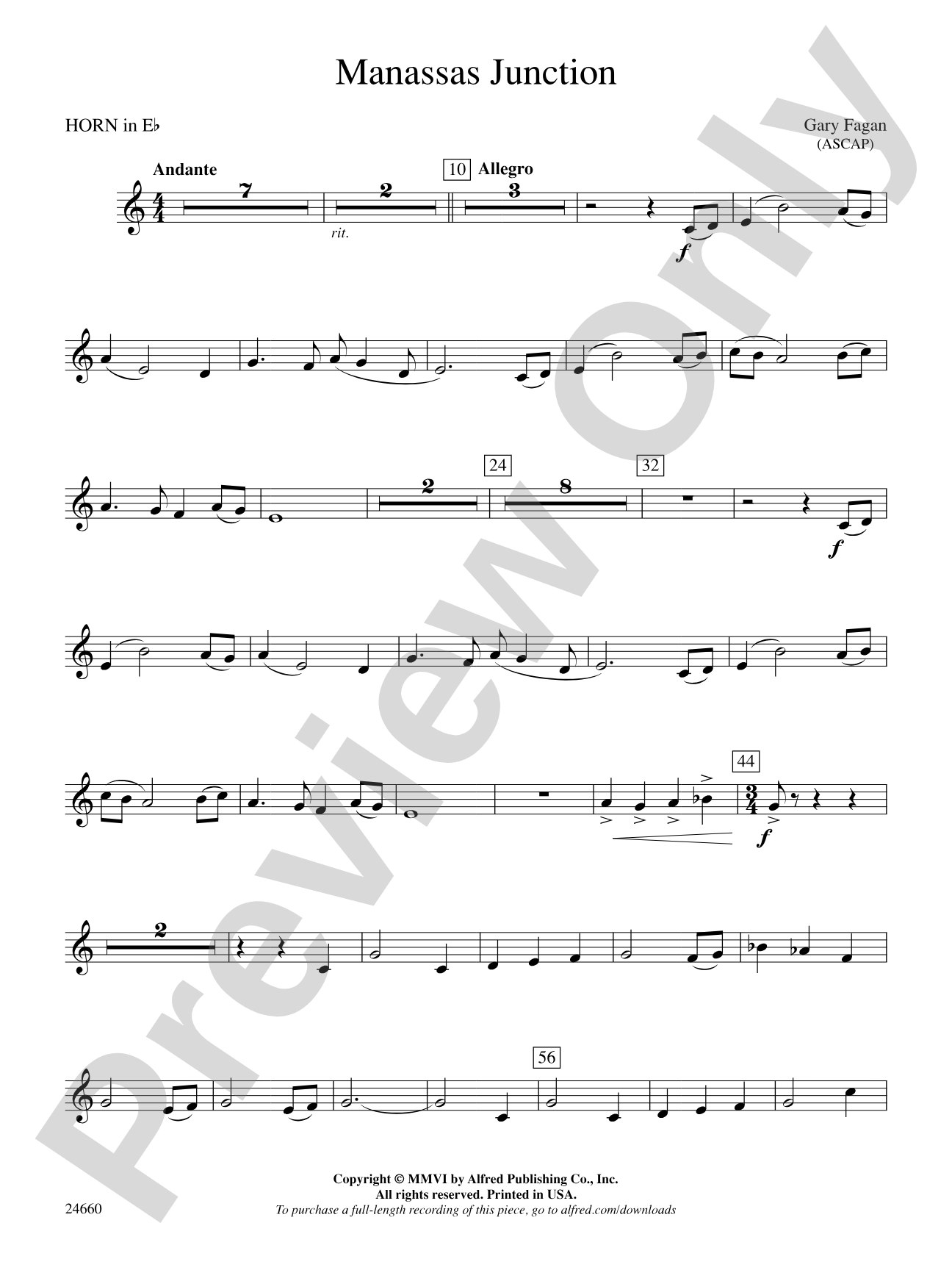 Manassas Junction: (wp) 1st Horn in E-flat