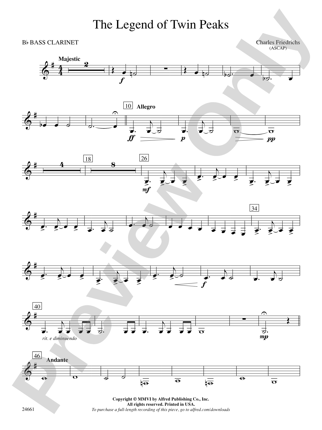 The Legend of Twin Peaks: B-flat Bass Clarinet