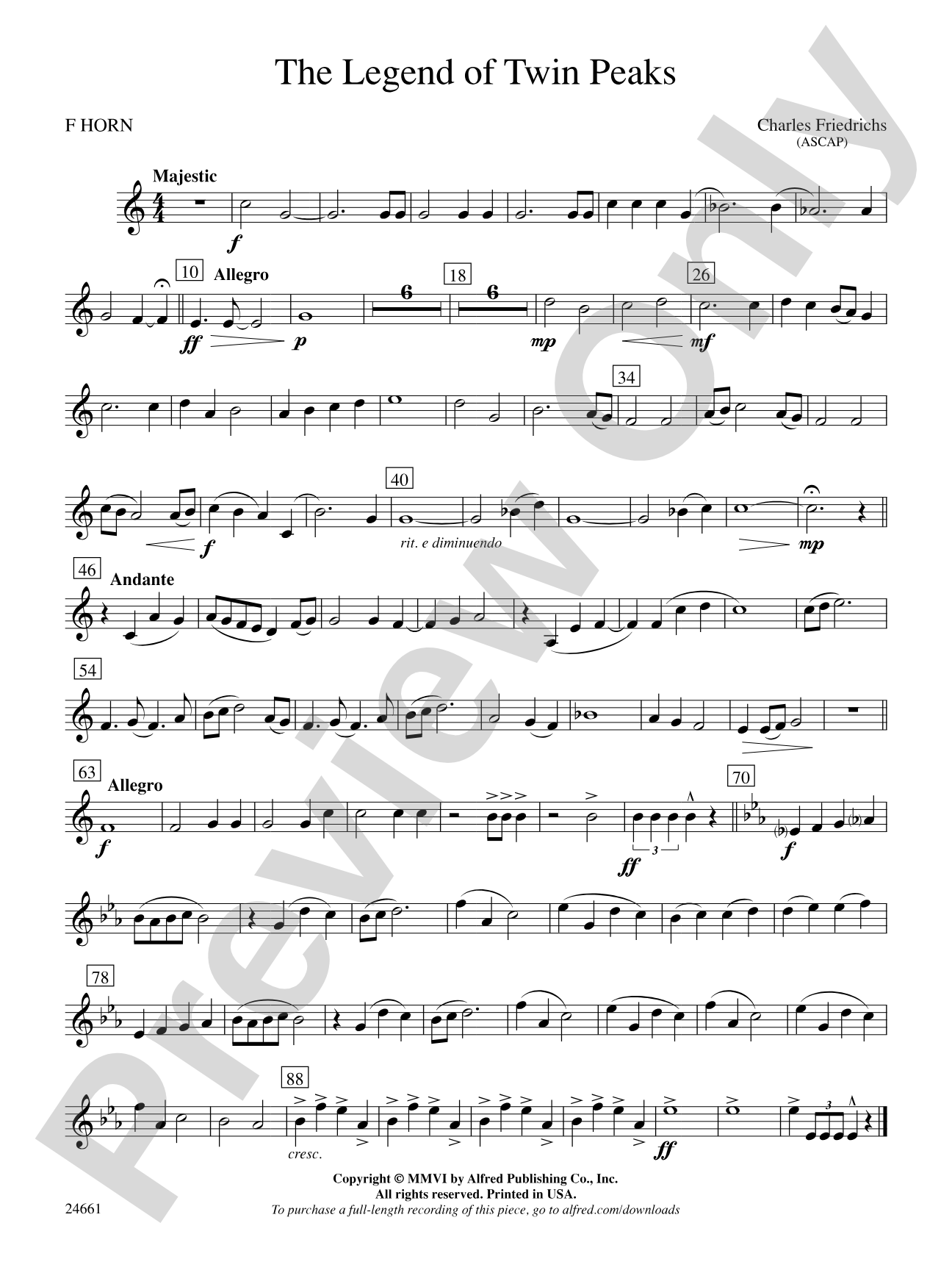 The Legend of Twin Peaks: 1st F Horn