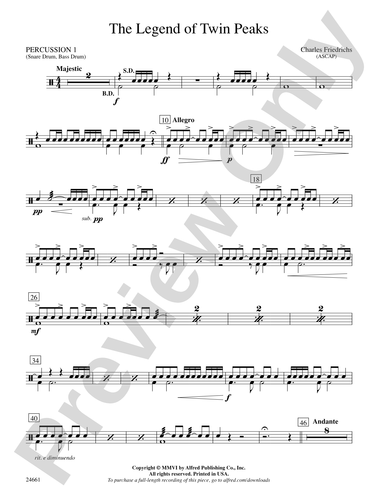 The Legend of Twin Peaks: 1st Percussion