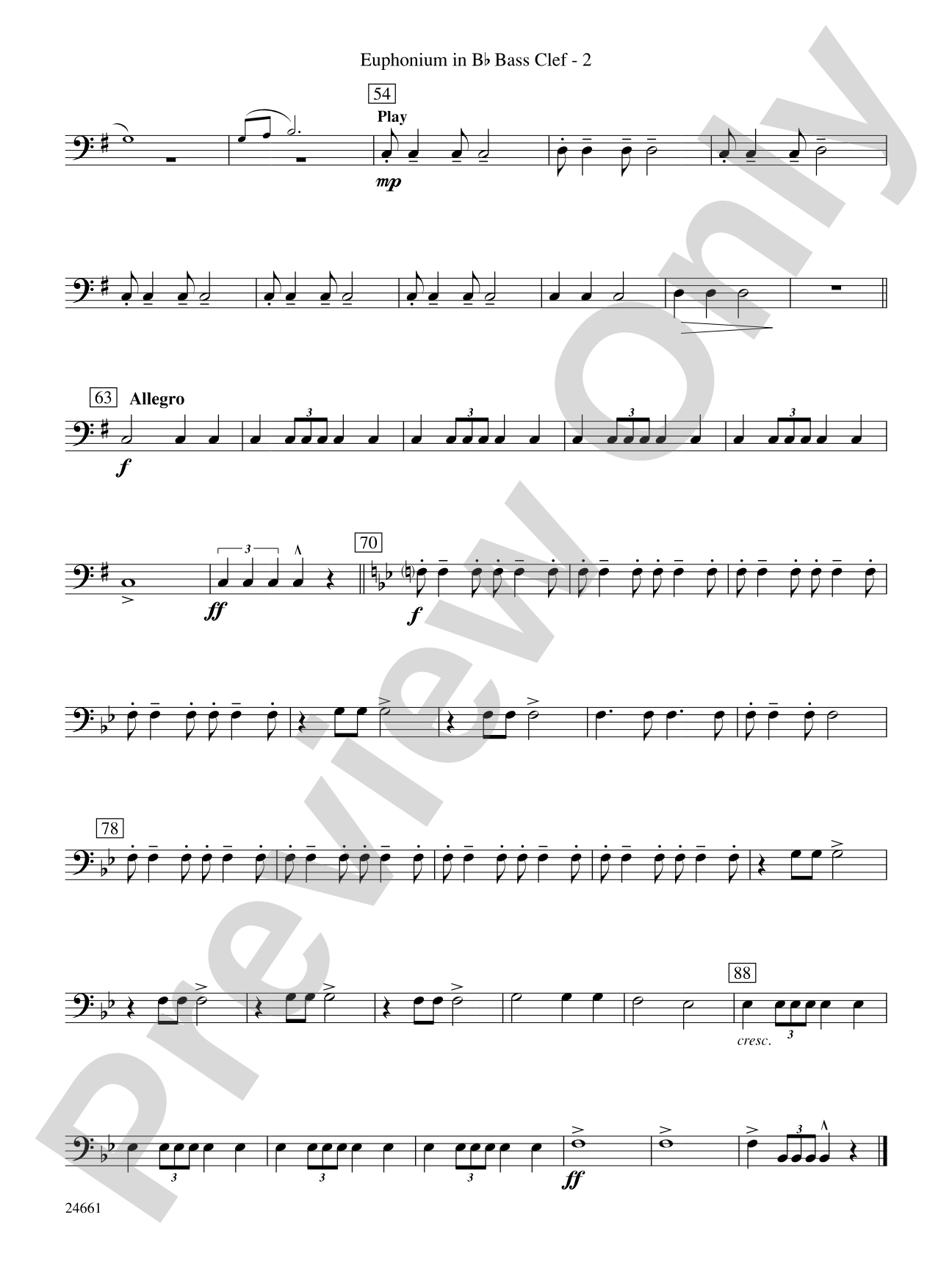 The Legend of Twin Peaks: (wp) B-flat Baritone B.C.