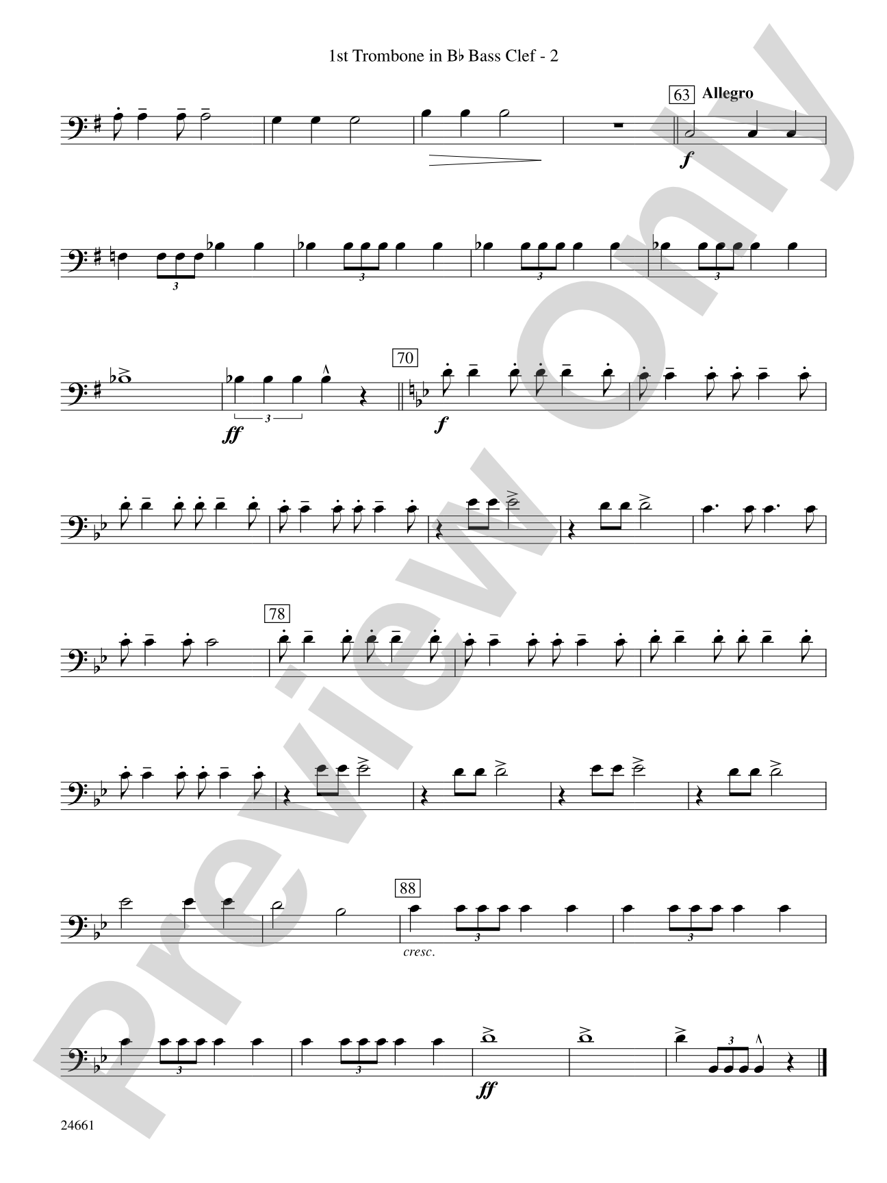 The Legend of Twin Peaks: (wp) 1st B-flat Trombone B.C.