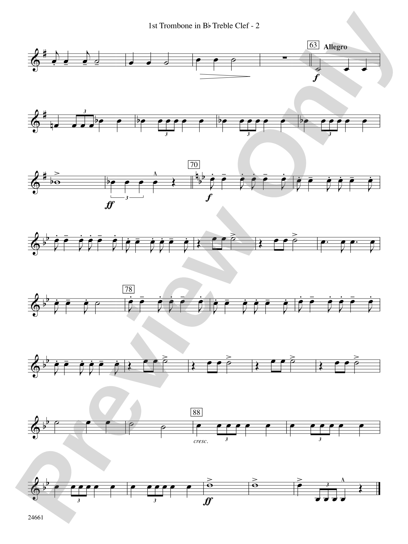 The Legend of Twin Peaks: (wp) 1st B-flat Trombone T.C.