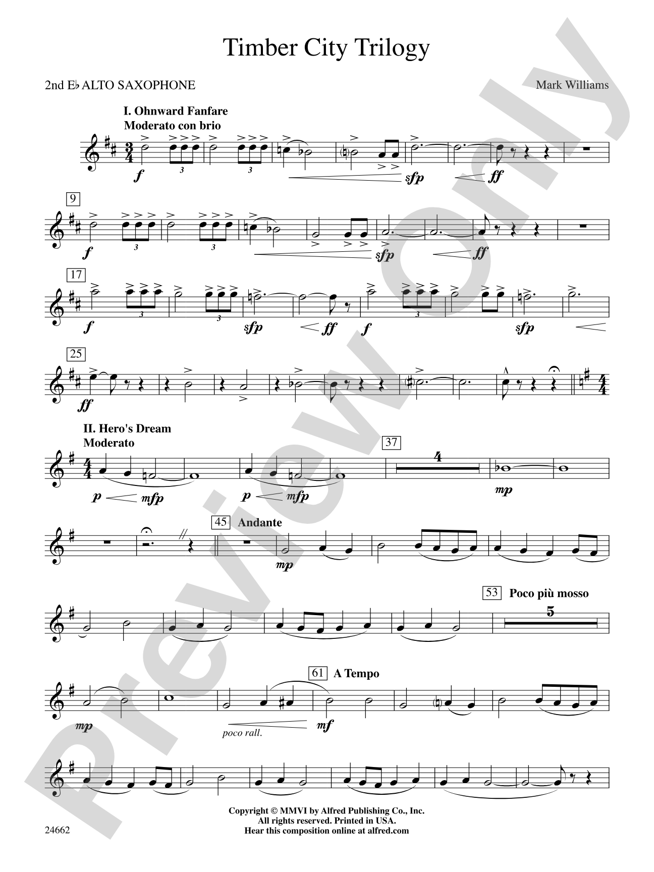 Timber City Trilogy: 2nd E-flat Alto Saxophone