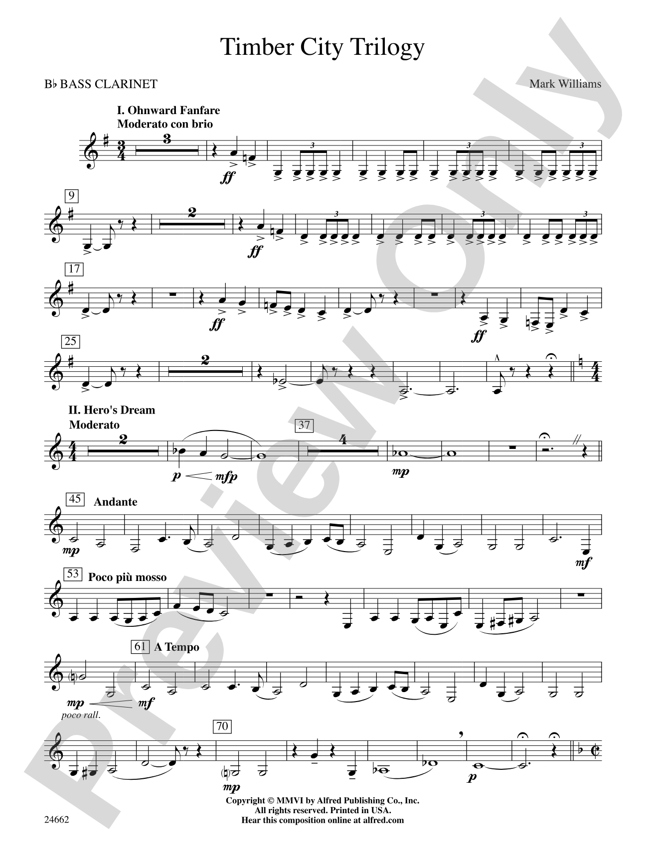 Timber City Trilogy: B-flat Bass Clarinet