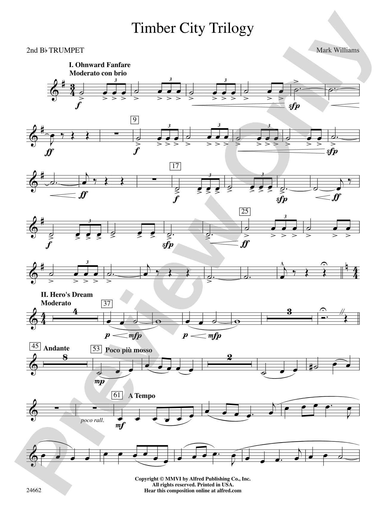 Timber City Trilogy: 2nd B-flat Trumpet
