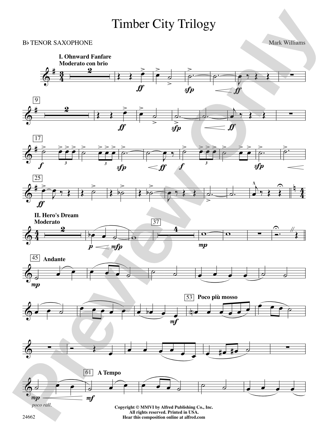 Timber City Trilogy: B-flat Tenor Saxophone