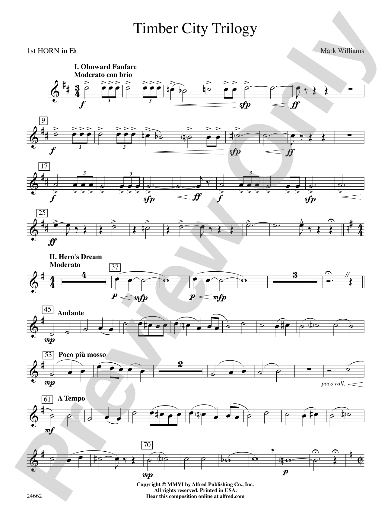 Timber City Trilogy: (wp) 1st Horn in E-flat