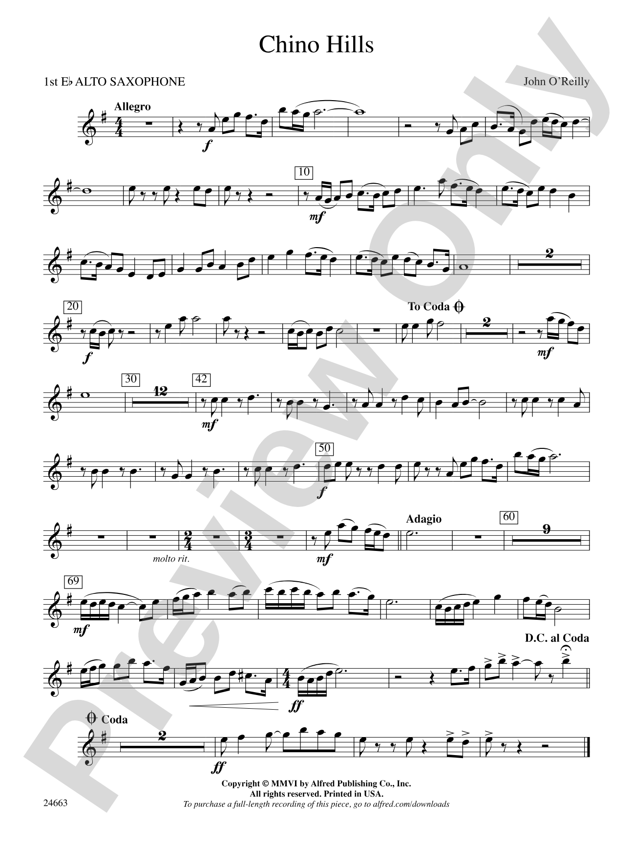 Chino Hills: E-flat Alto Saxophone