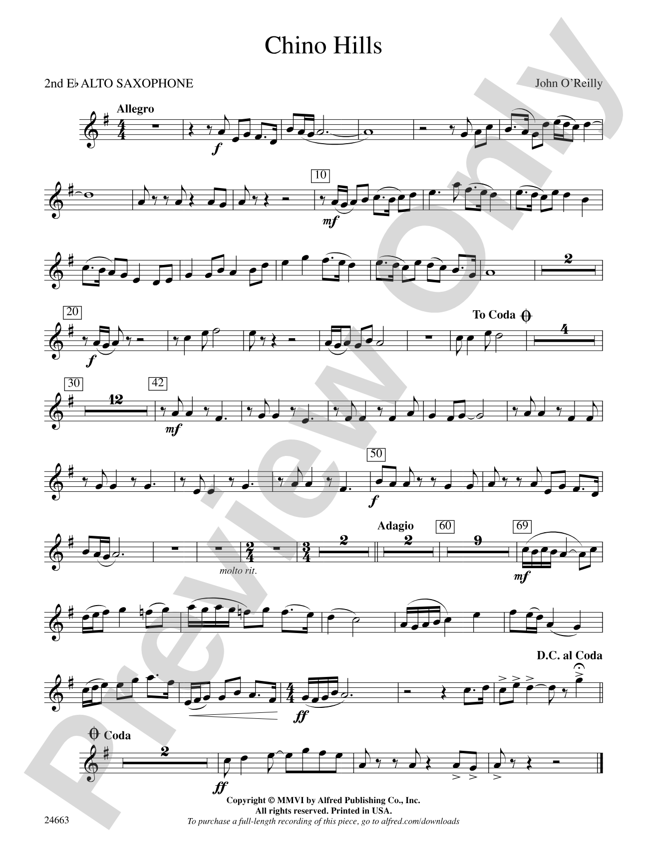 Chino Hills: 2nd E-flat Alto Saxophone