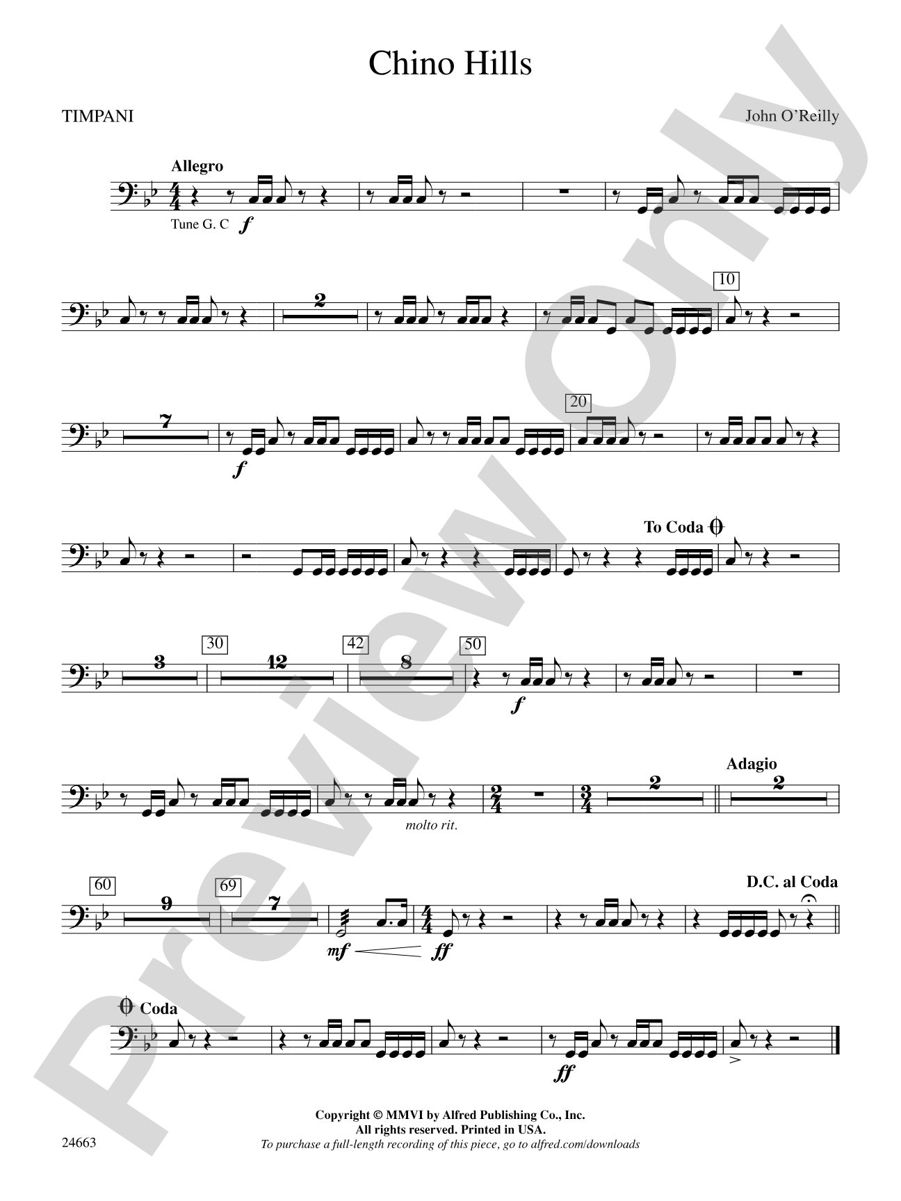 Chino Hills: Timpani
