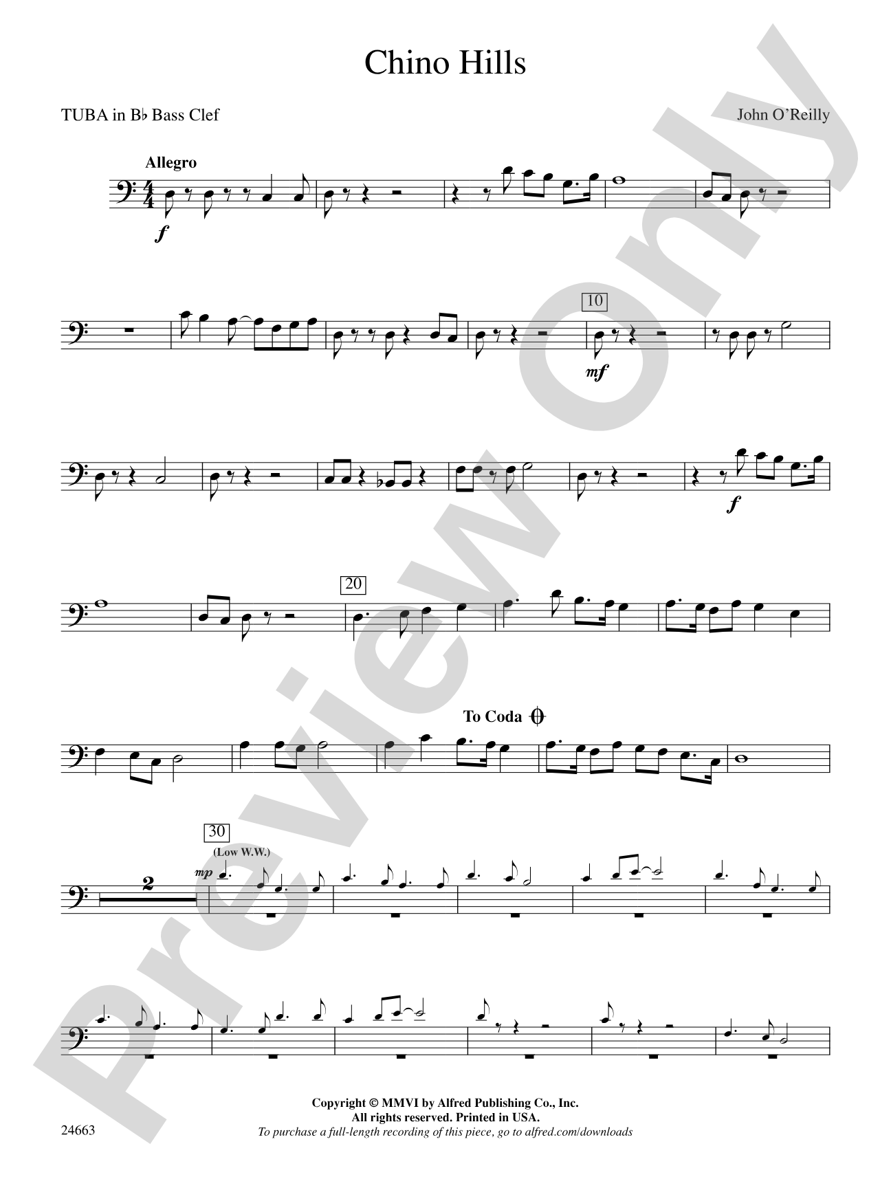 Chino Hills: (wp) B-flat Tuba B.C.