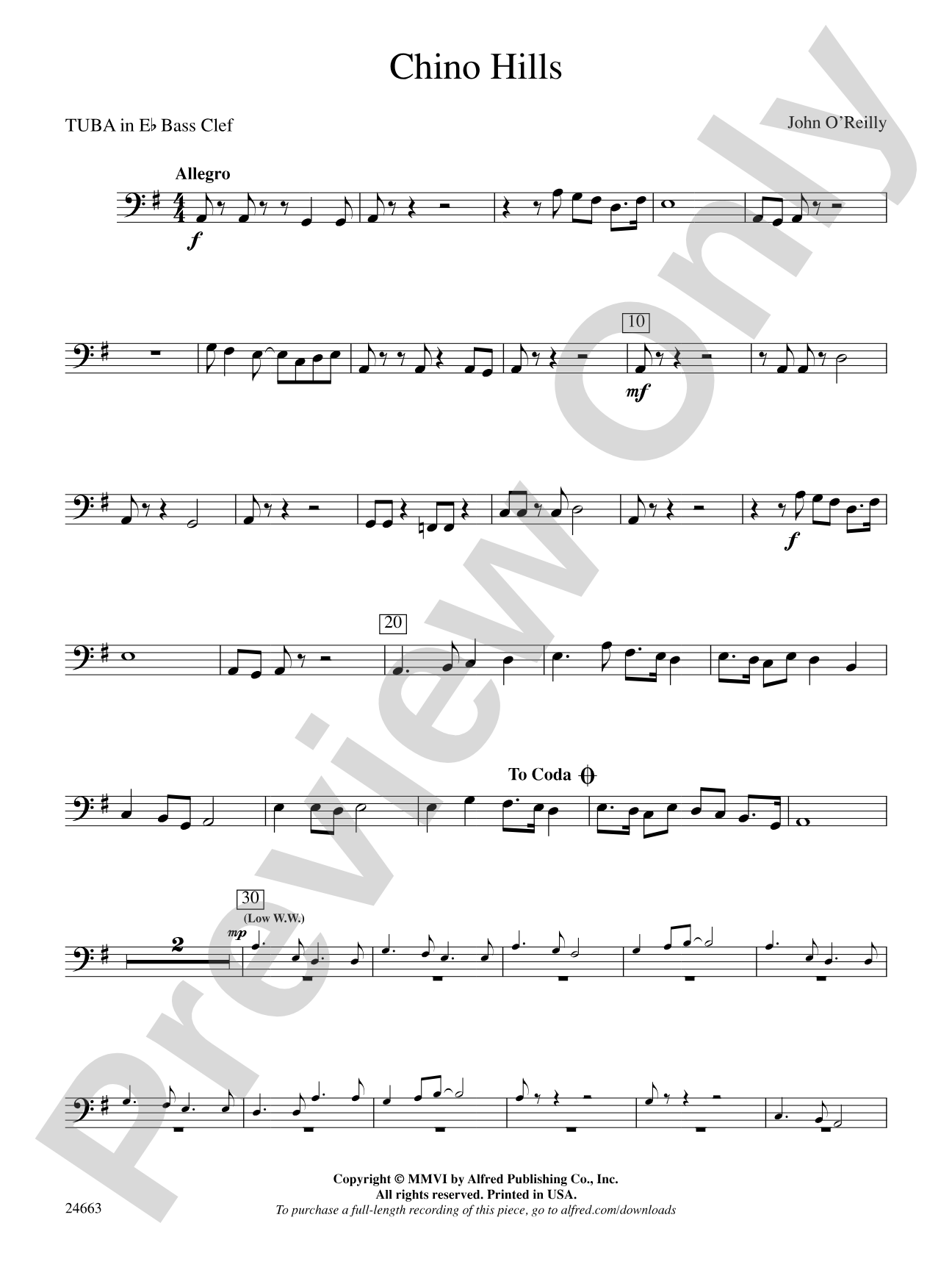 Chino Hills: (wp) E-flat Tuba B.C.