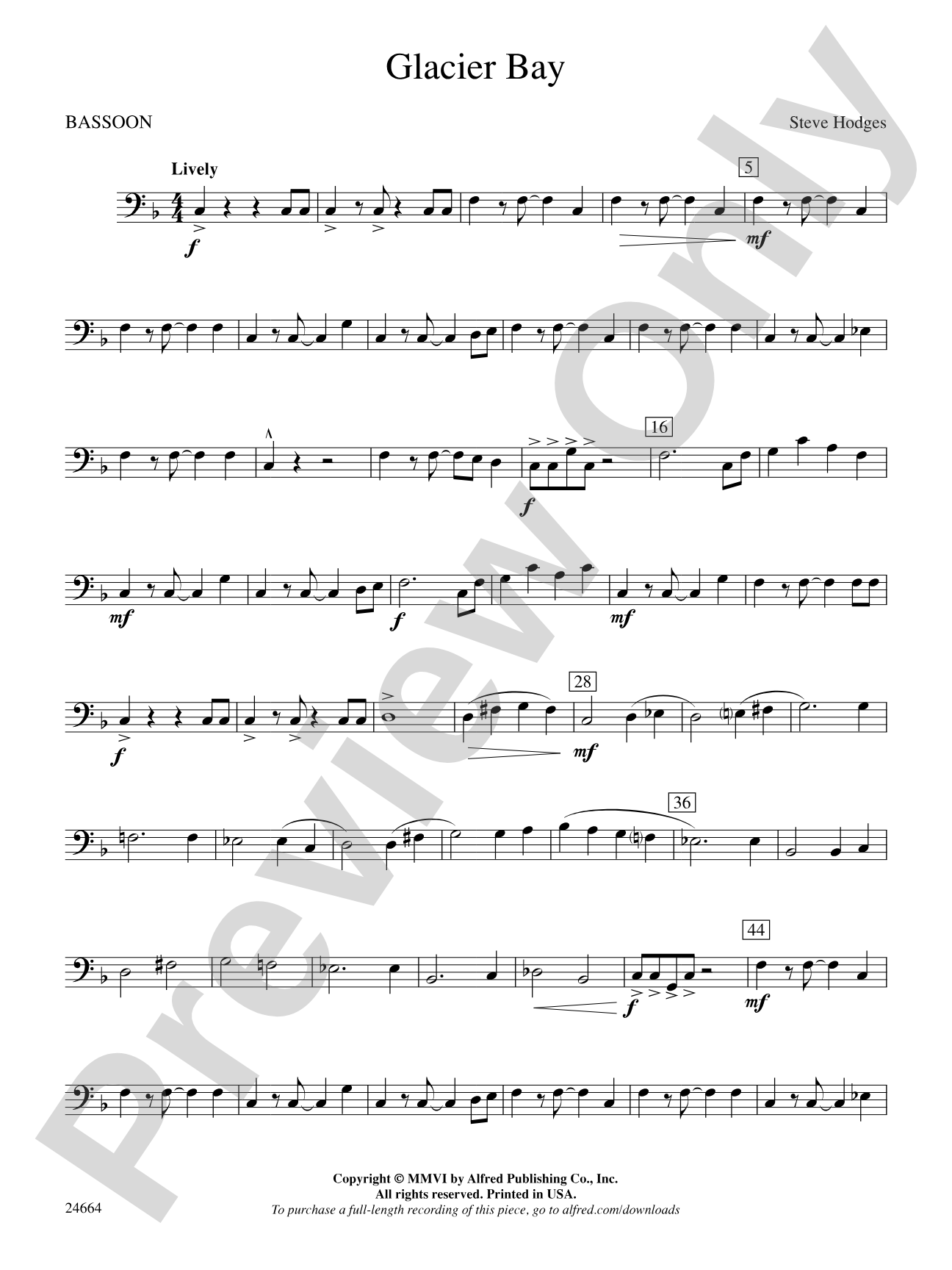 Glacier Bay: Bassoon