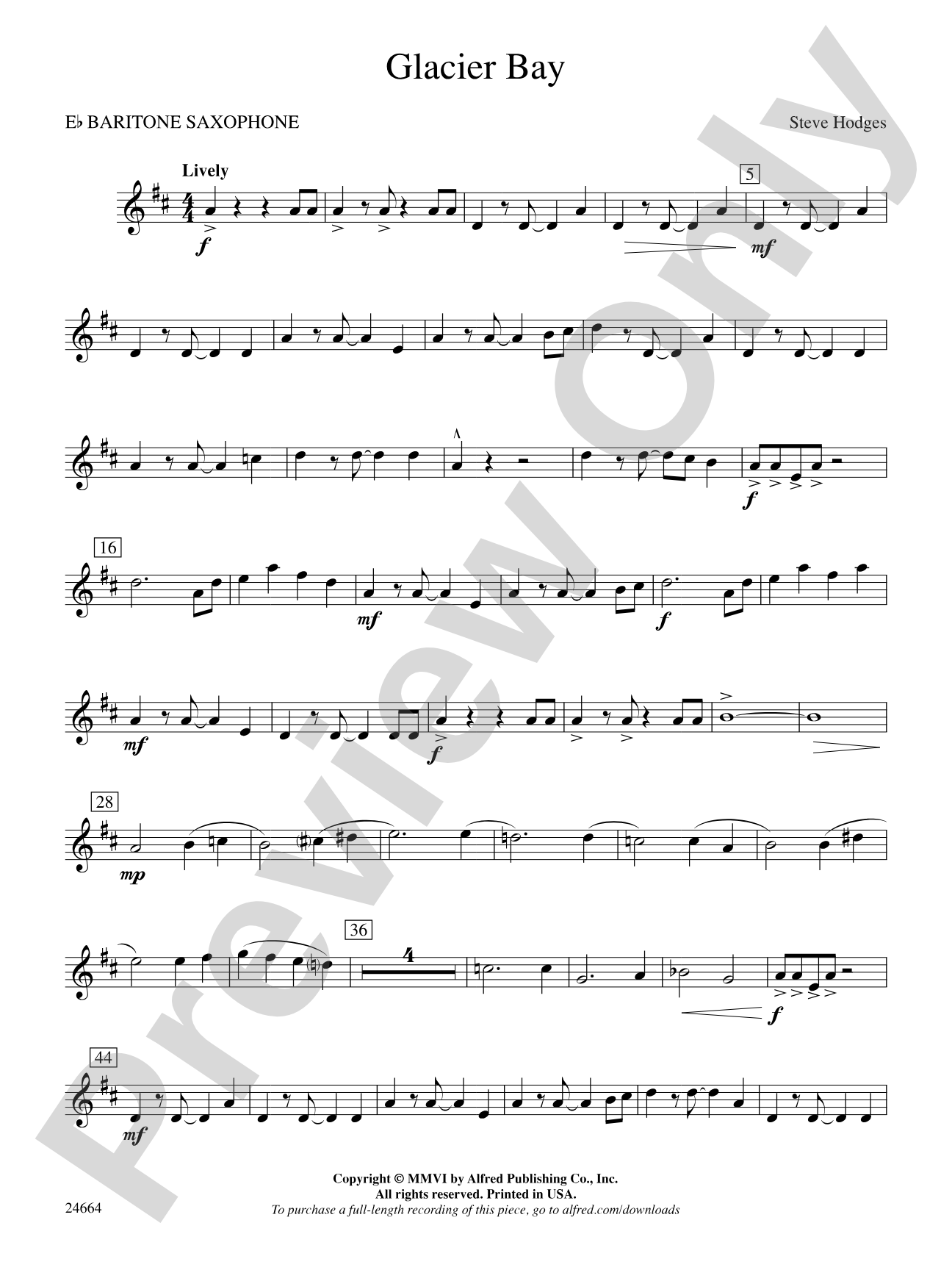 Glacier Bay: E-flat Baritone Saxophone