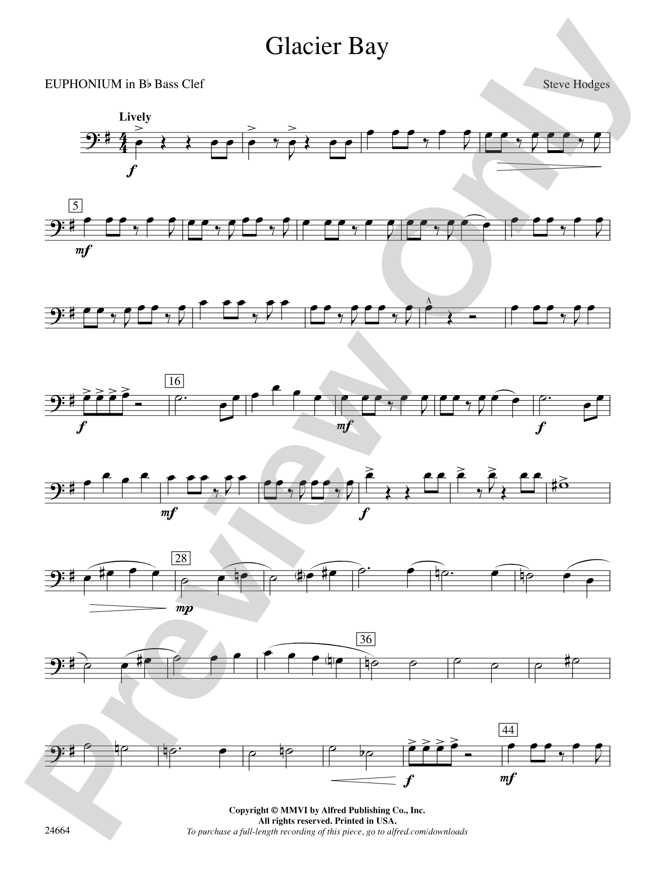 Glacier Bay: (wp) B-flat Baritone B.C.