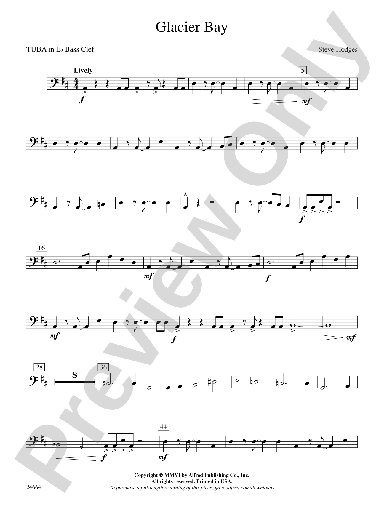 Glacier Bay: (wp) E-flat Tuba B.C.