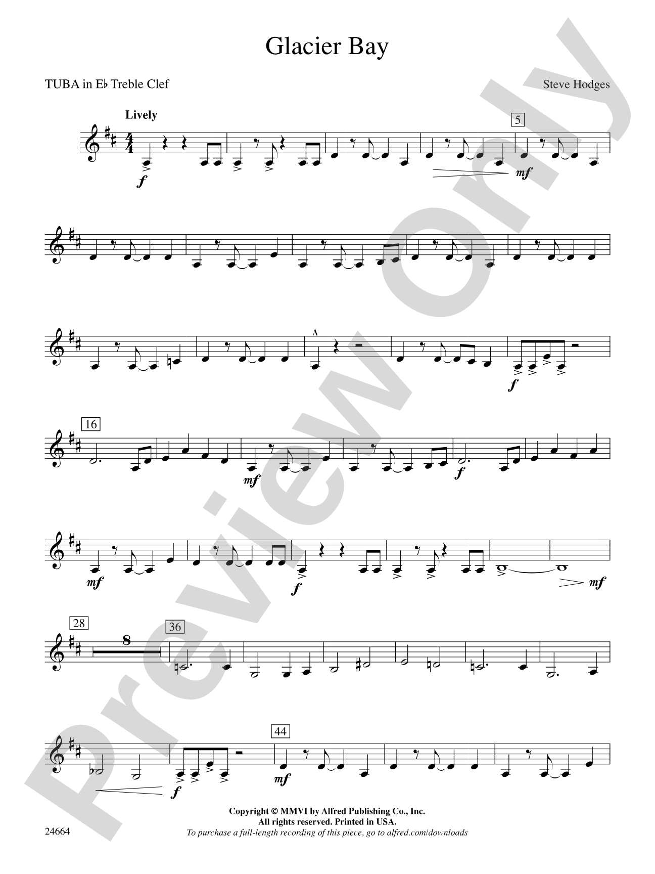 Glacier Bay: (wp) E-flat Tuba T.C.