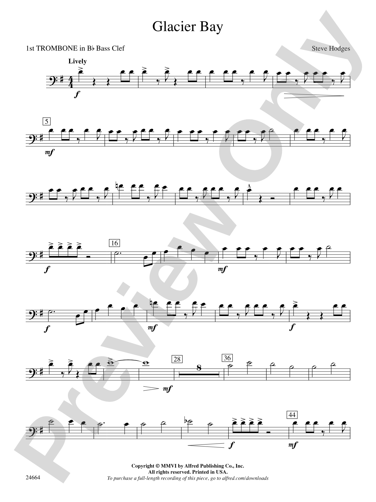 Glacier Bay: (wp) 1st B-flat Trombone B.C.