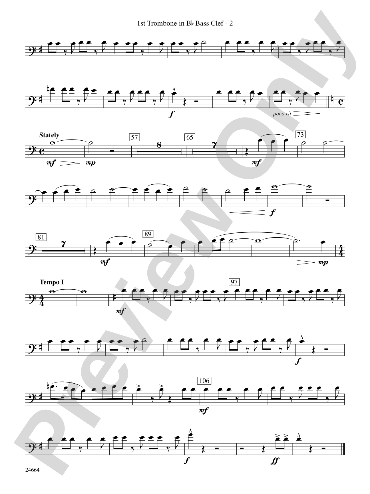 Glacier Bay: (wp) 1st B-flat Trombone B.C.