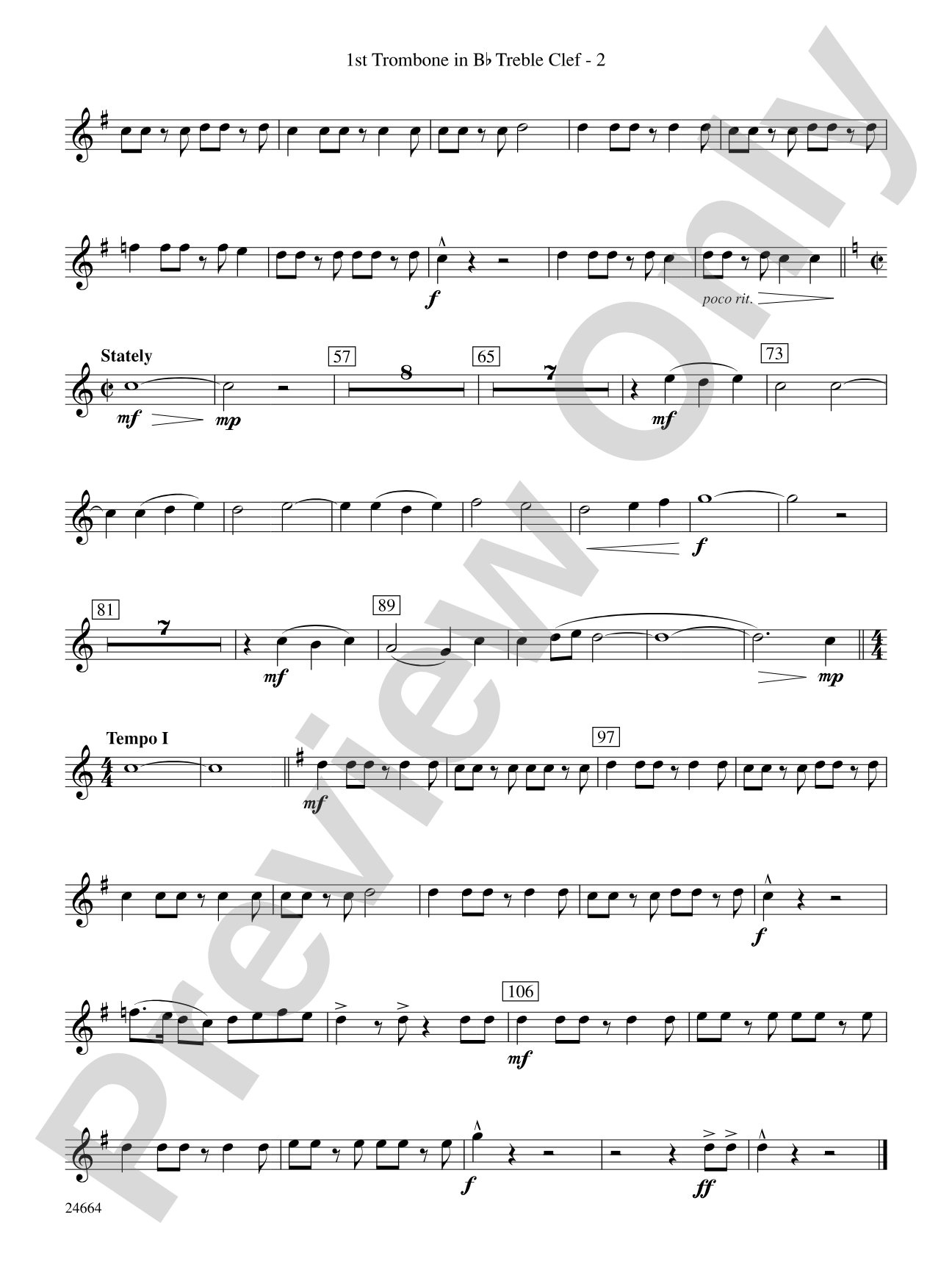 Glacier Bay: (wp) 1st B-flat Trombone T.C.
