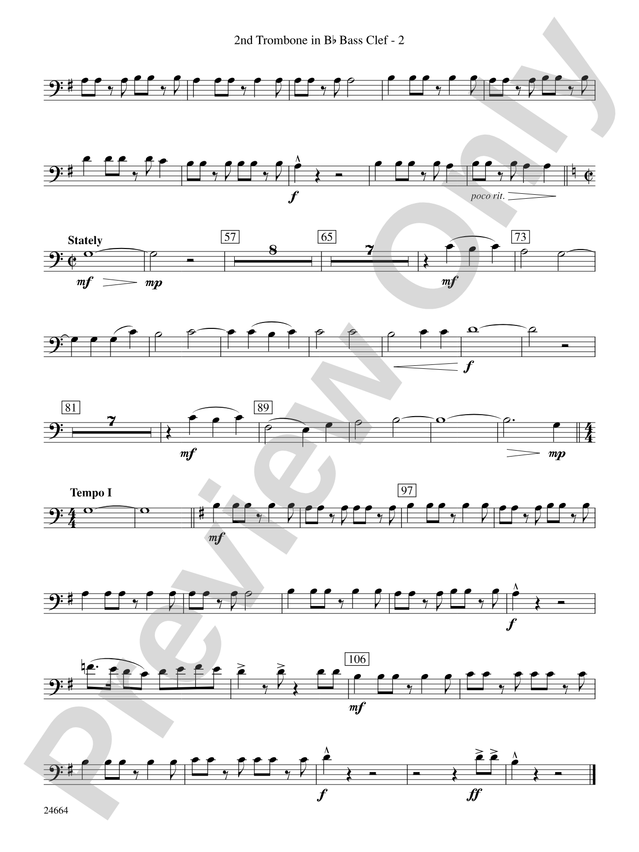 Glacier Bay: (wp) 2nd B-flat Trombone B.C.
