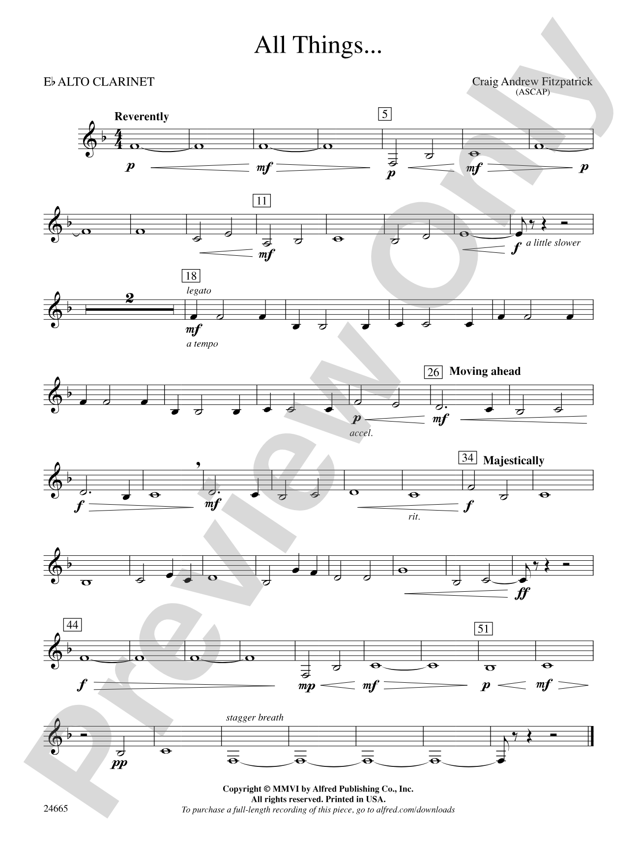 All Things: E-flat Alto Clarinet