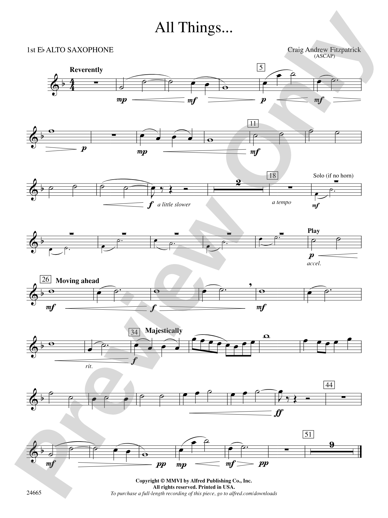 All Things: E-flat Alto Saxophone