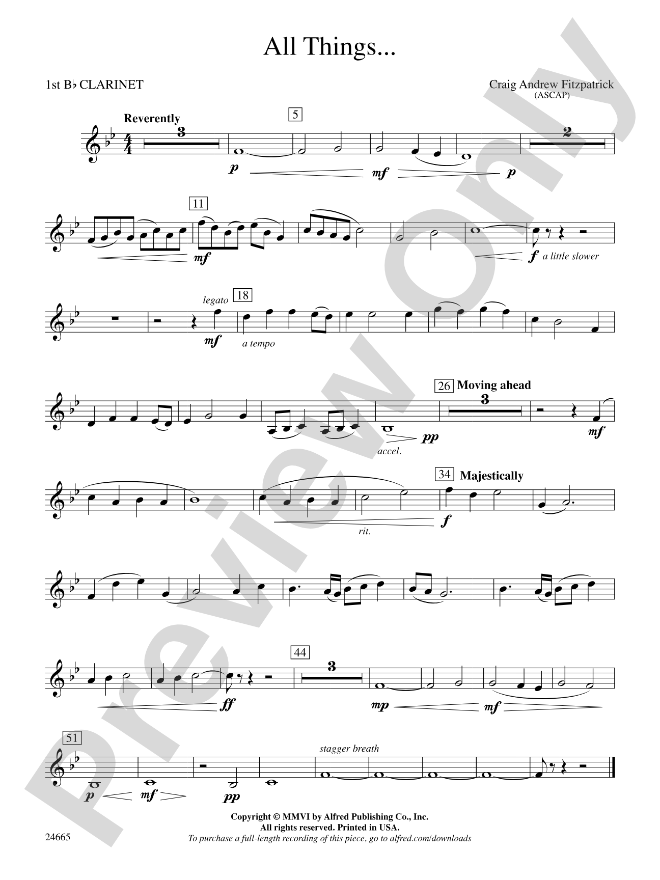 All Things: 1st B-flat Clarinet