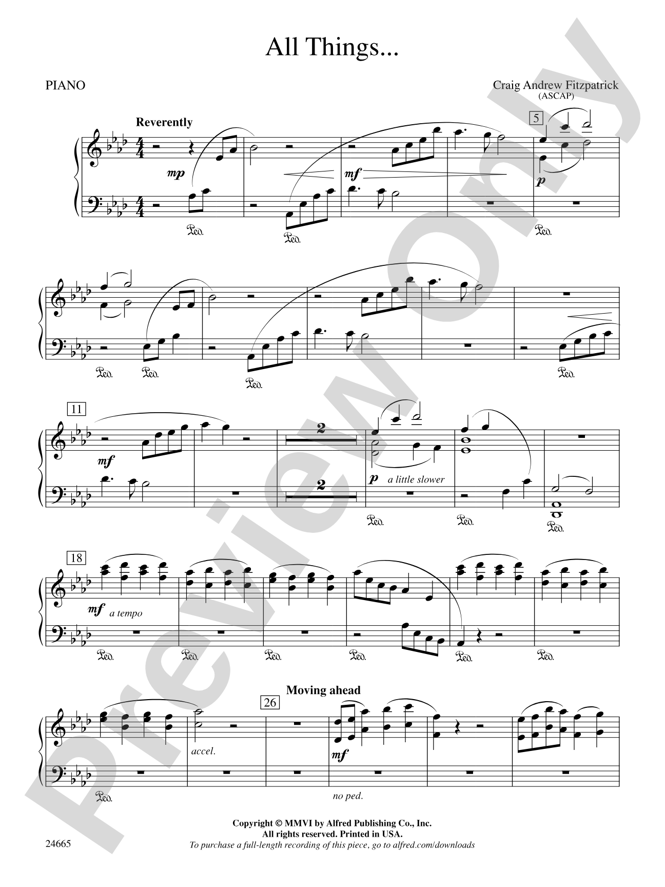 All Things: Piano Accompaniment