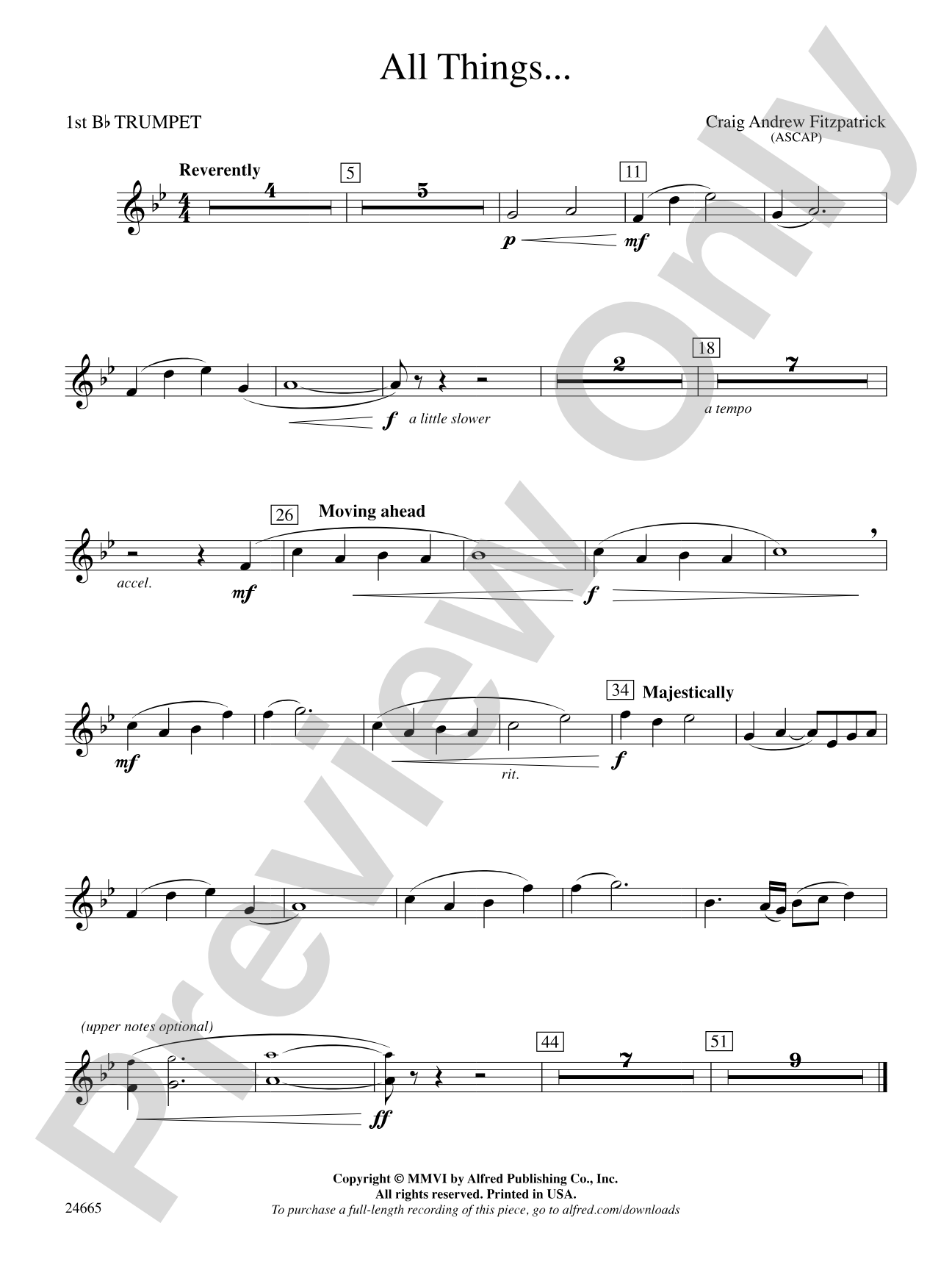 All Things: 1st B-flat Trumpet