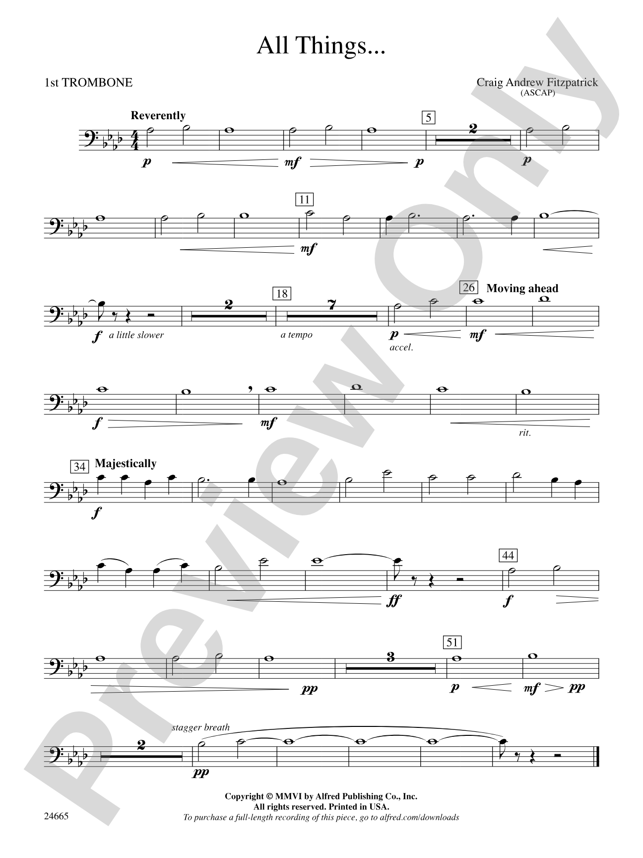 All Things: 1st Trombone