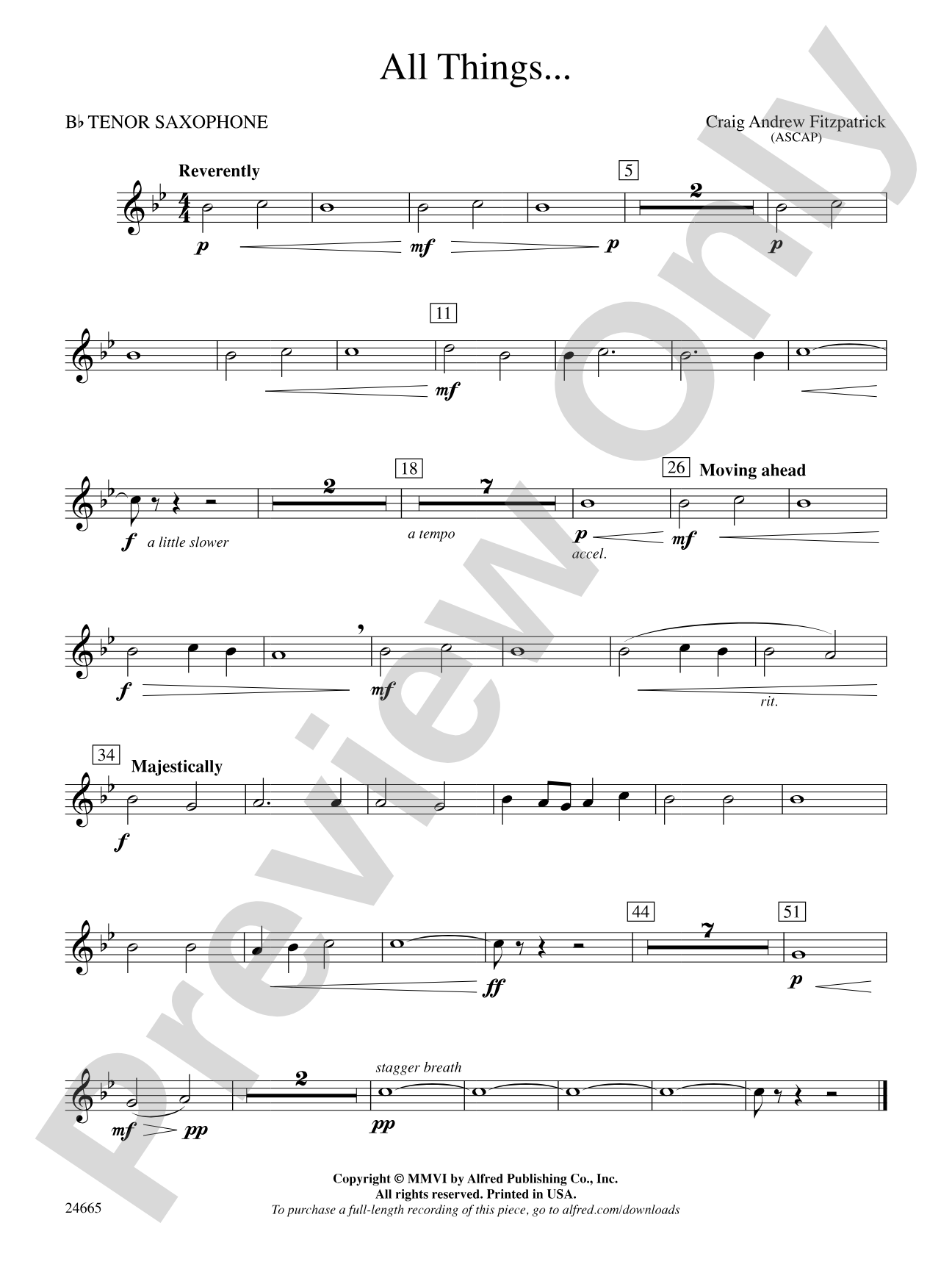 All Things: B-flat Tenor Saxophone