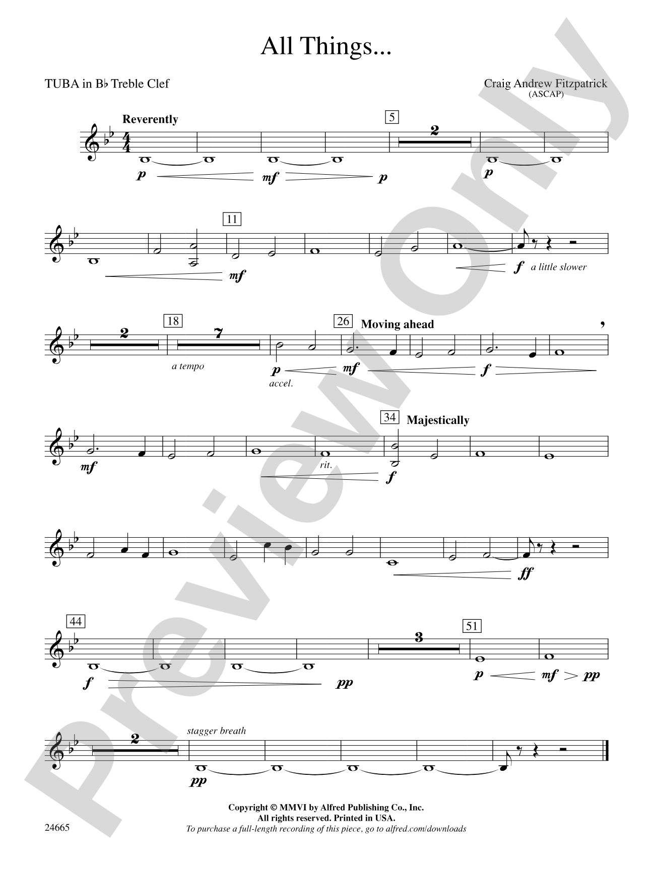 All Things: (wp) B-flat Tuba T.C.