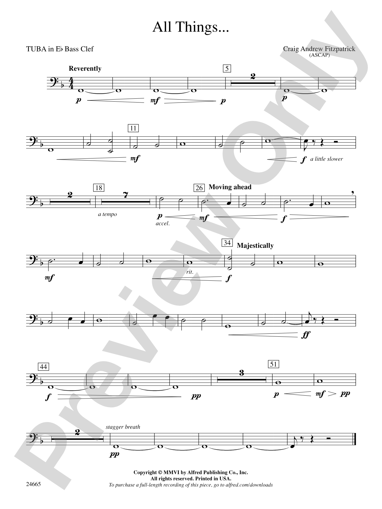 All Things: (wp) E-flat Tuba B.C.
