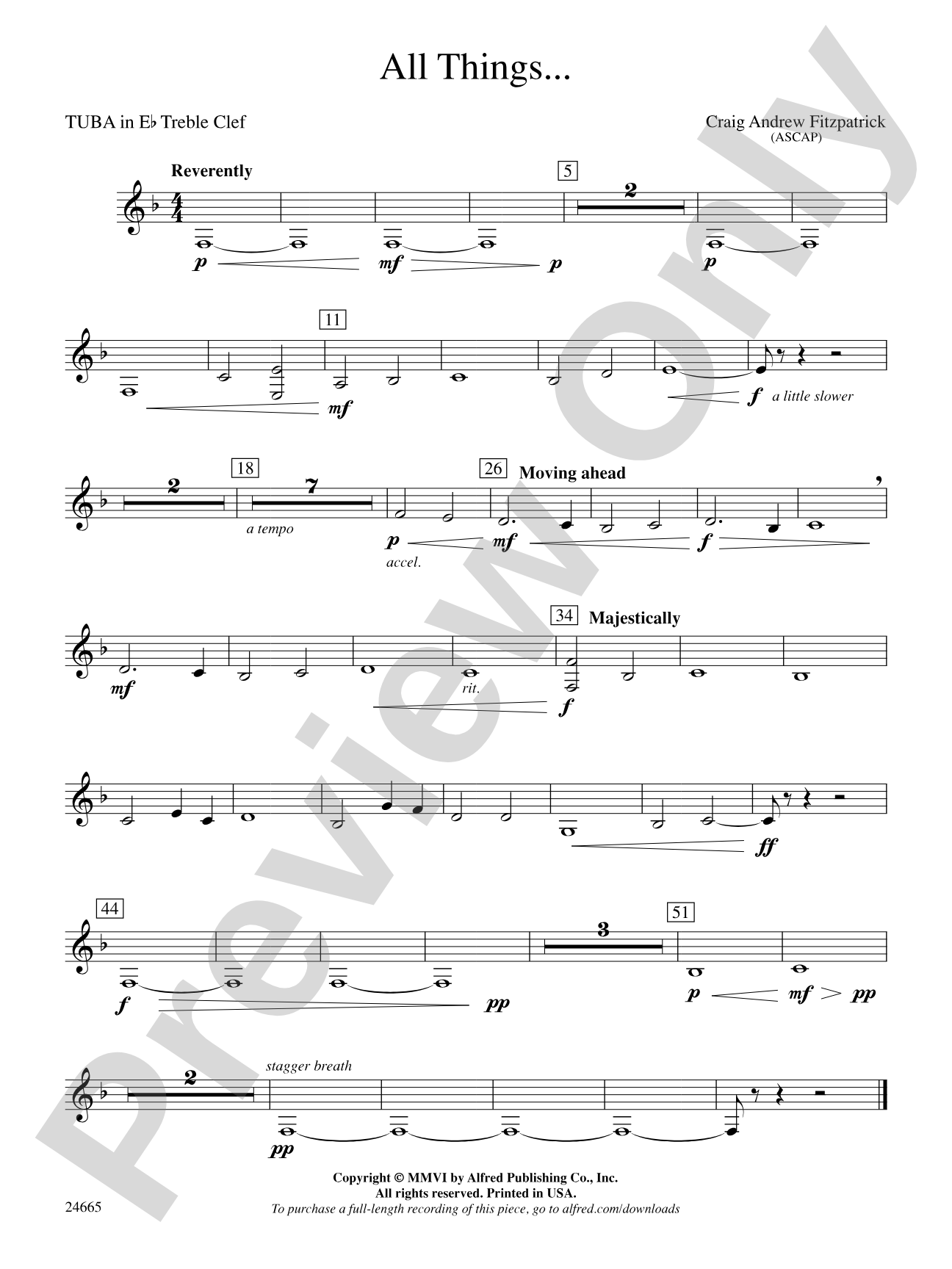All Things: (wp) E-flat Tuba T.C.