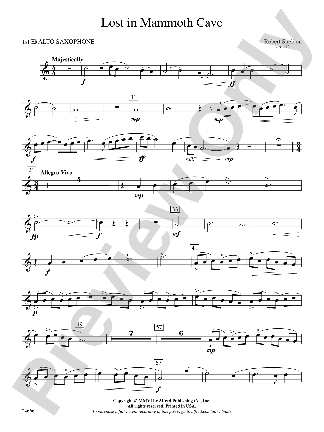 Lost in Mammoth Cave: E-flat Alto Saxophone