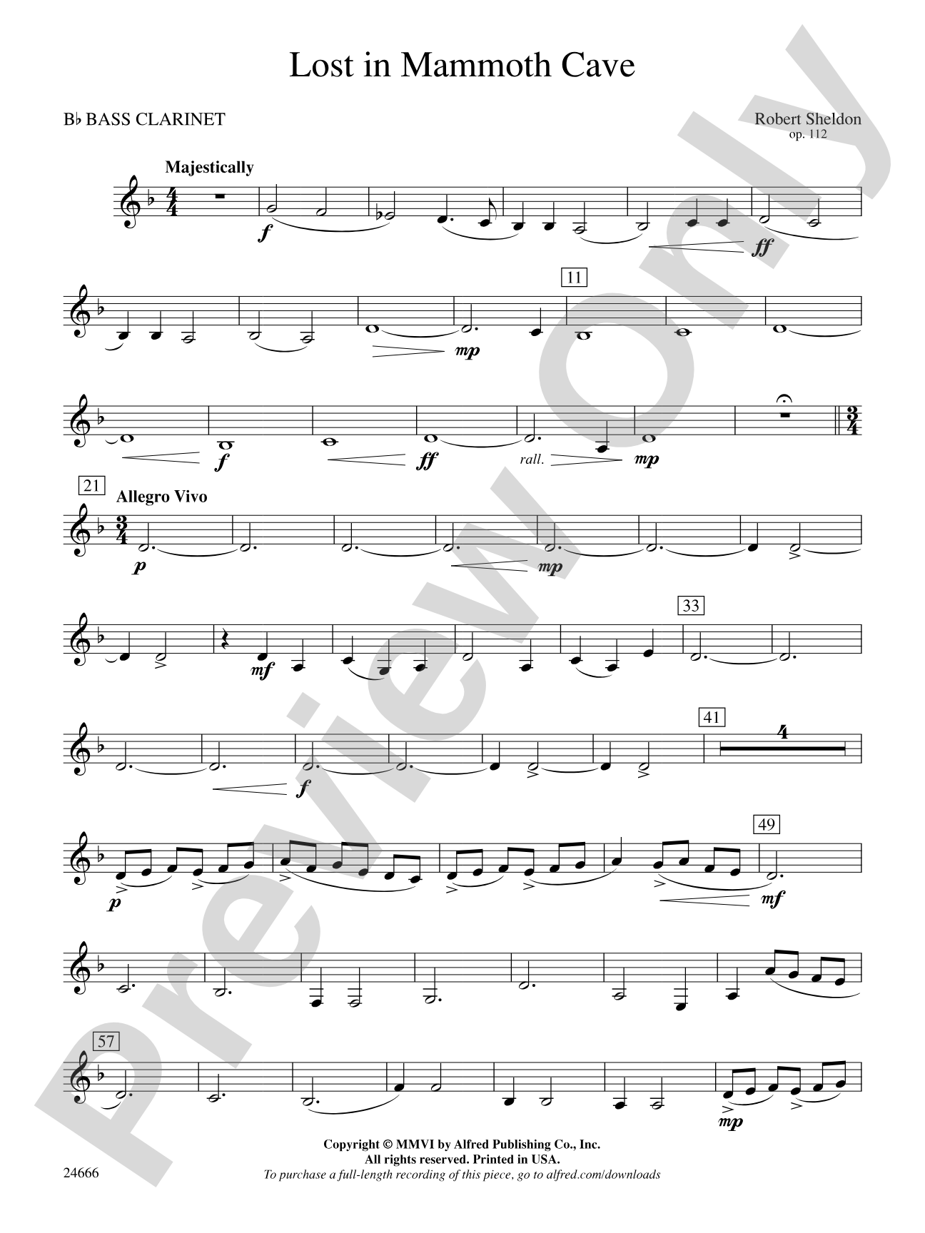 Lost in Mammoth Cave: B-flat Bass Clarinet