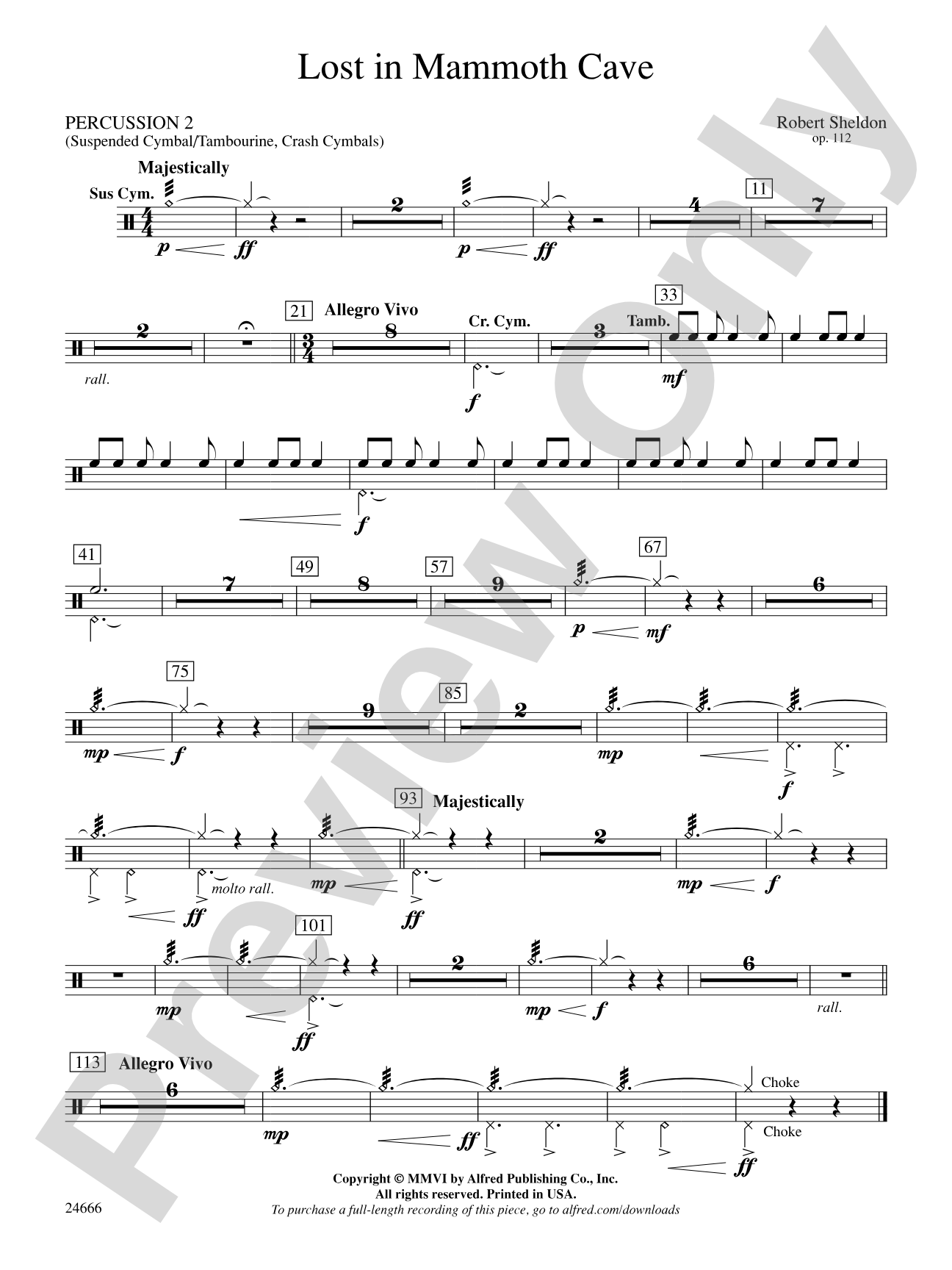 Lost in Mammoth Cave: 2nd Percussion