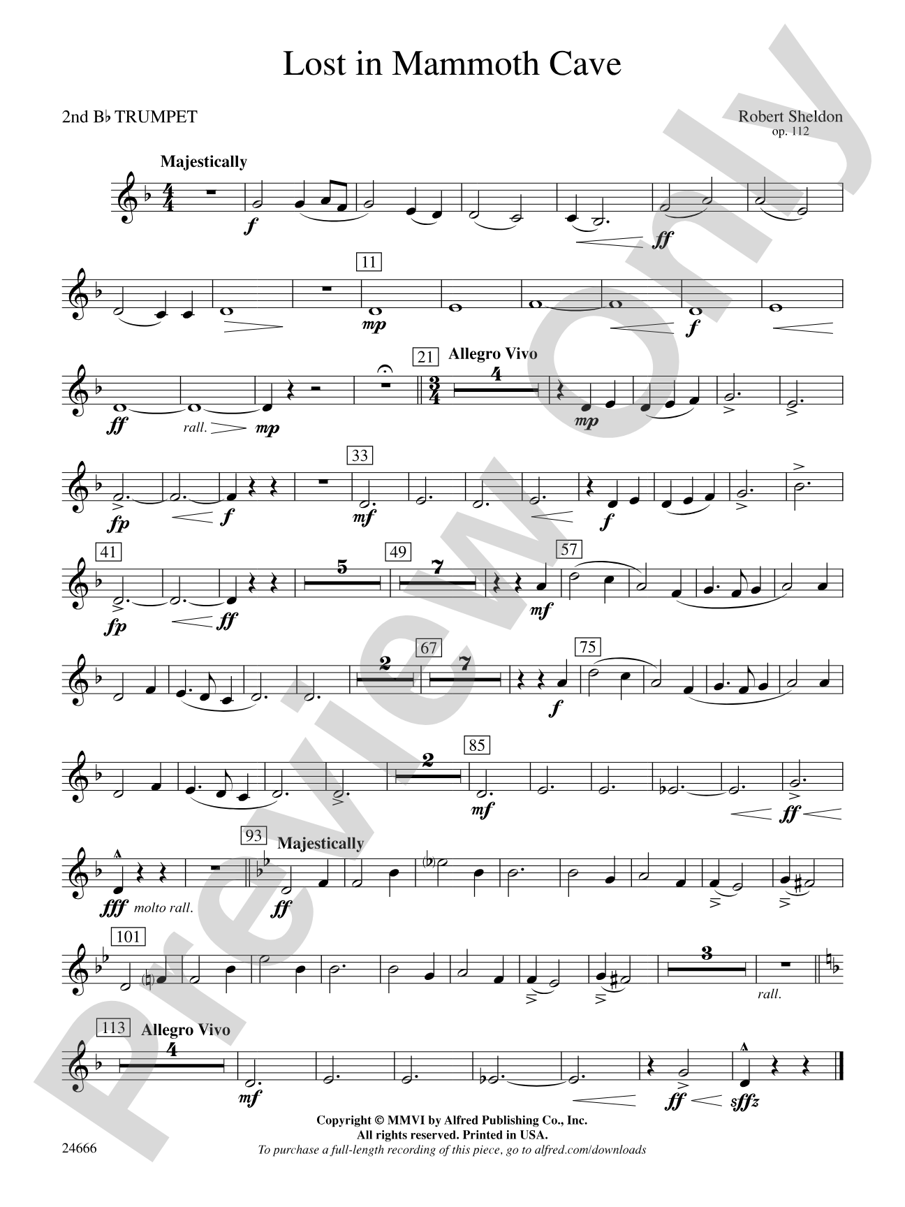 Lost in Mammoth Cave: 2nd B-flat Trumpet