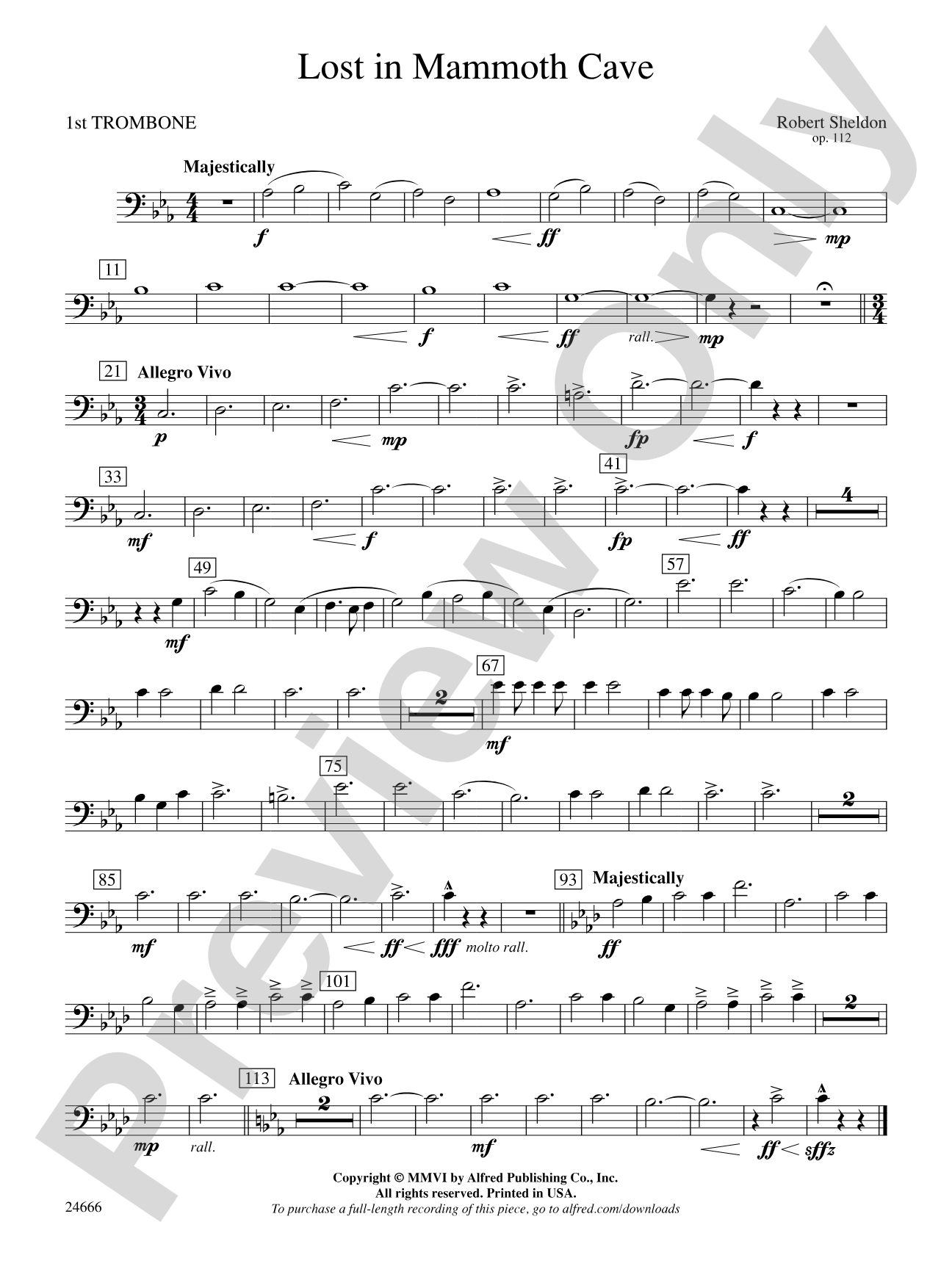Lost in Mammoth Cave: 1st Trombone