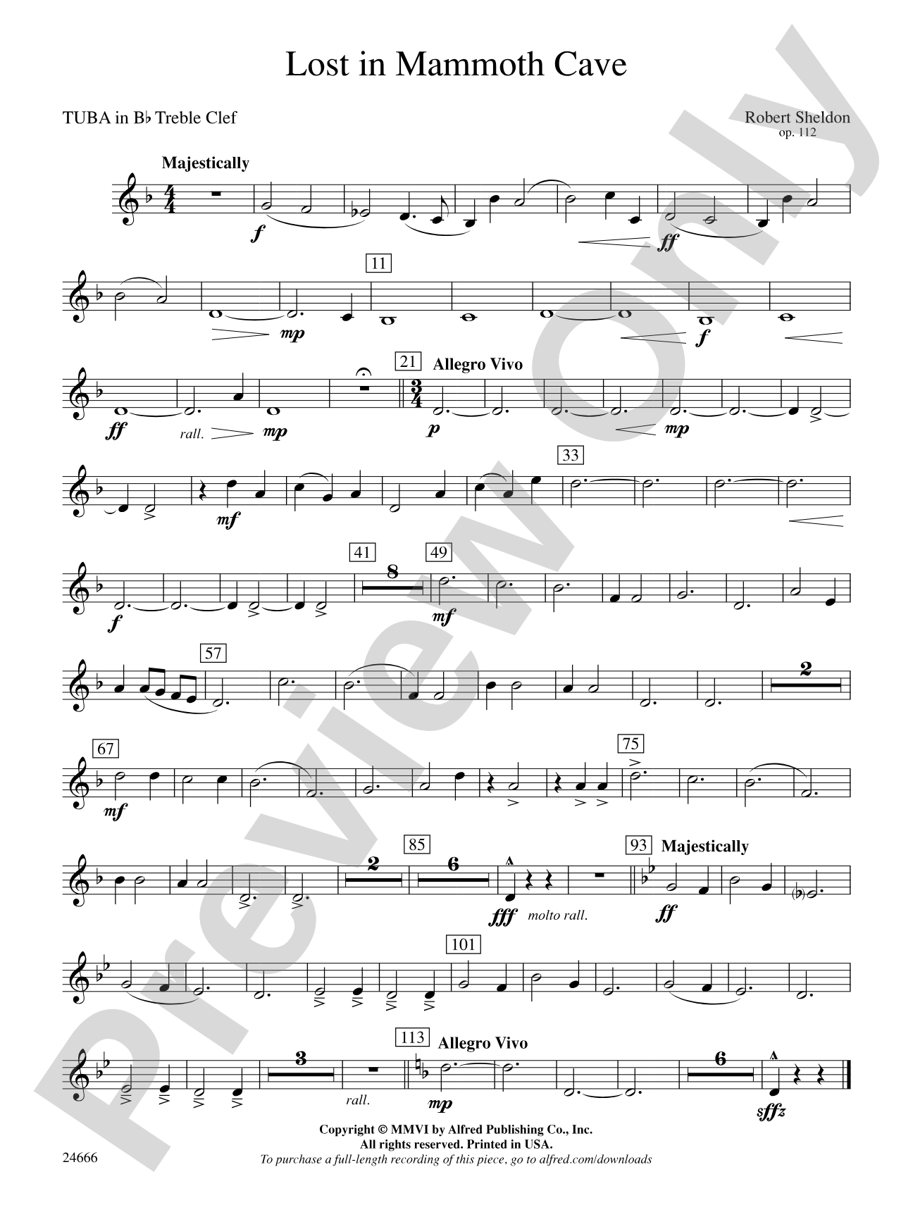 Lost in Mammoth Cave: (wp) B-flat Tuba T.C.