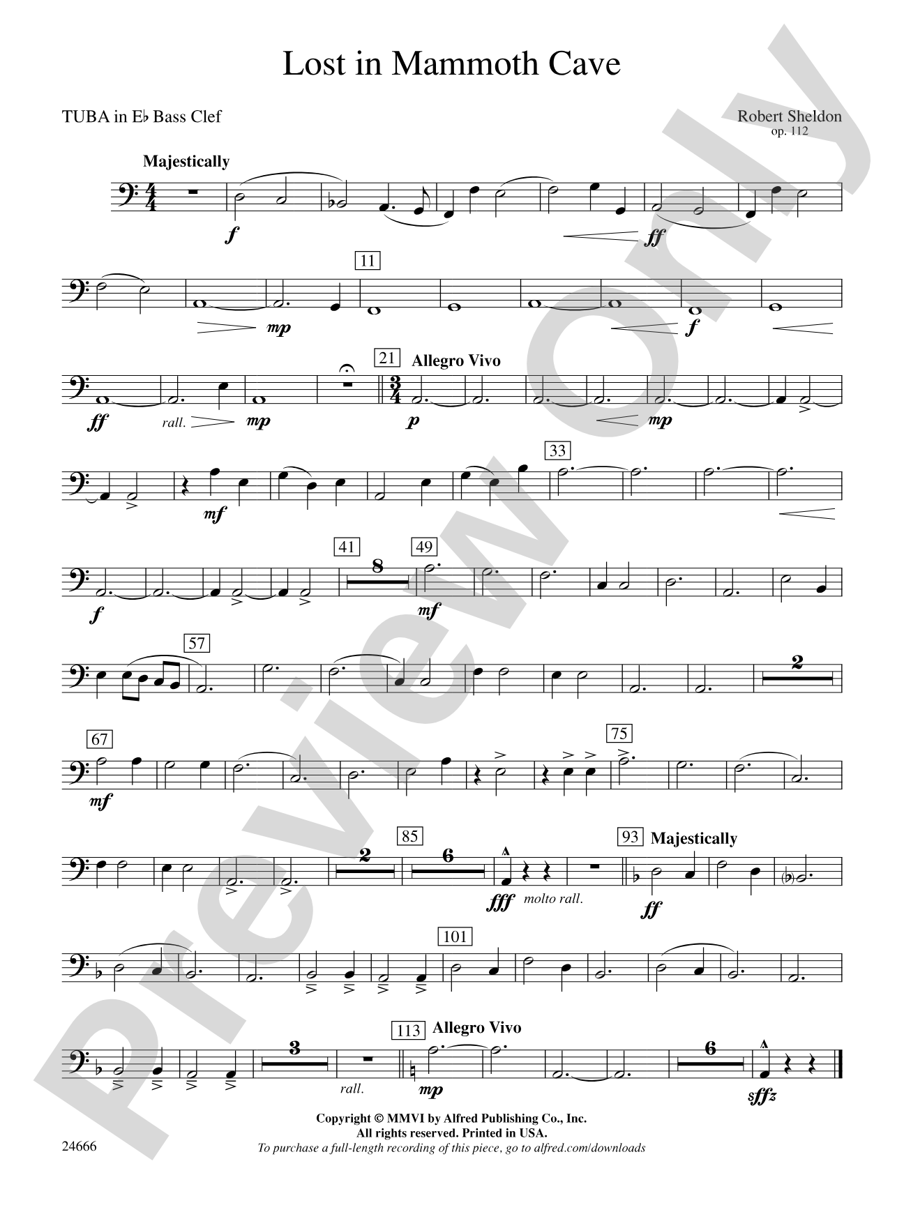 Lost in Mammoth Cave: (wp) E-flat Tuba B.C.