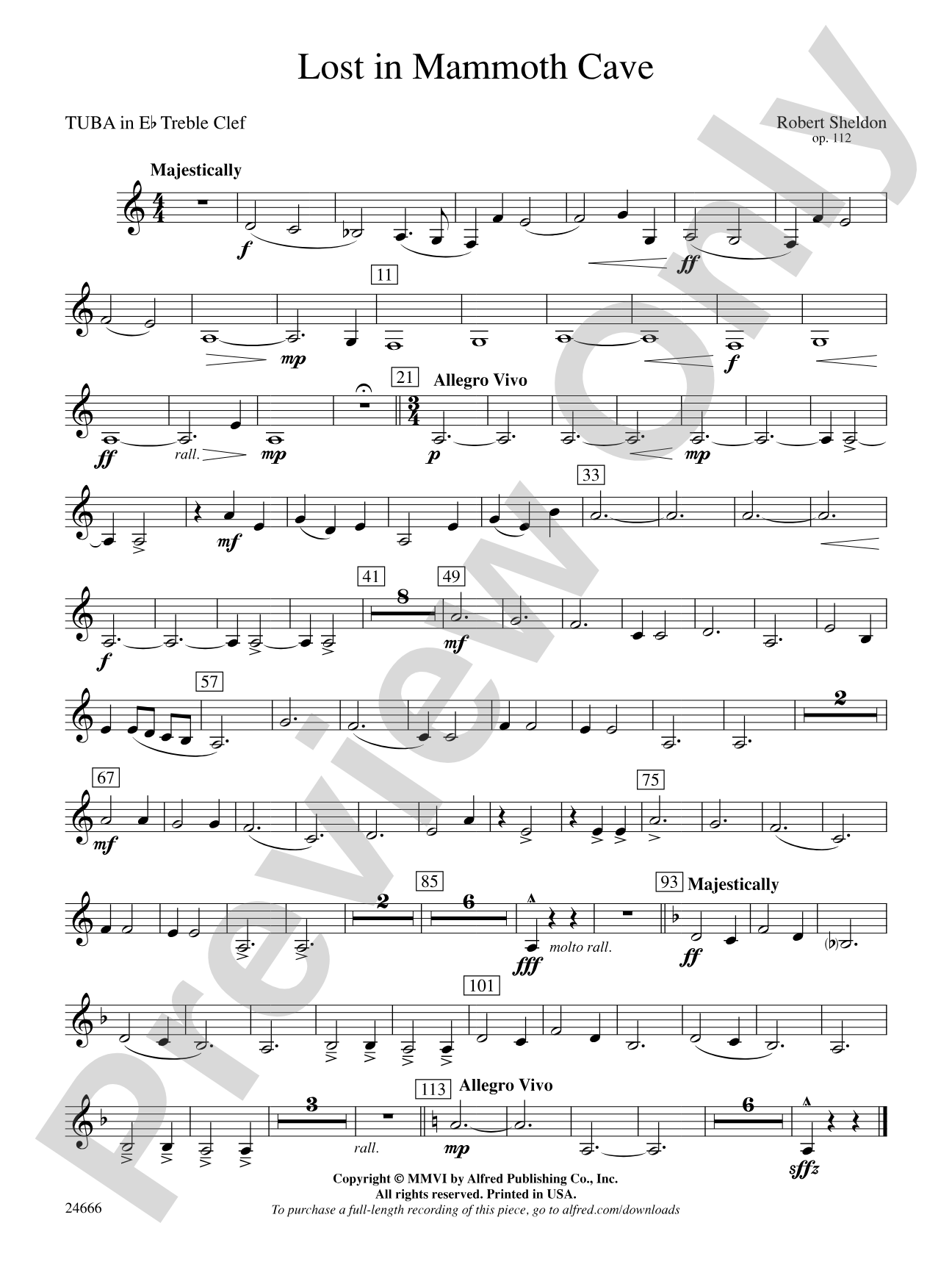 Lost in Mammoth Cave: (wp) E-flat Tuba T.C.
