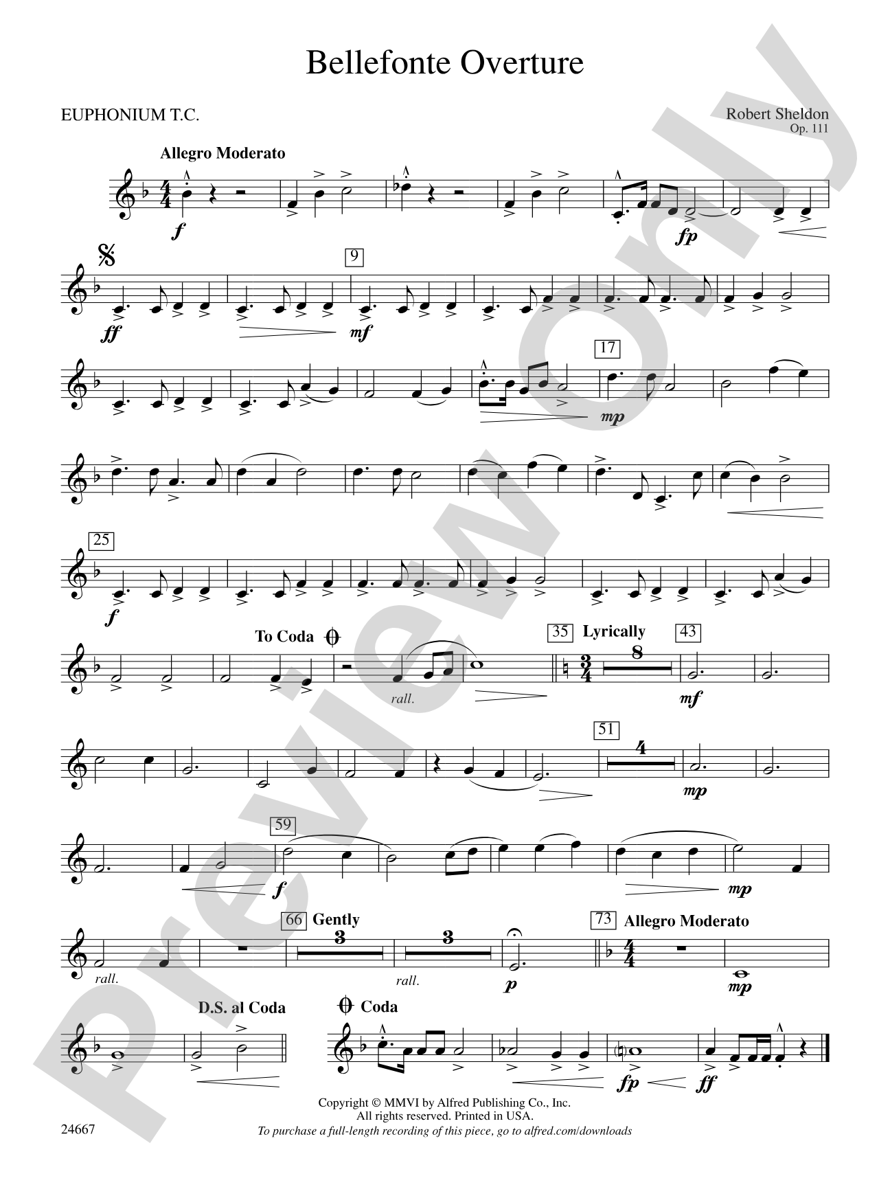 Bellefonte Overture: Baritone T.C.