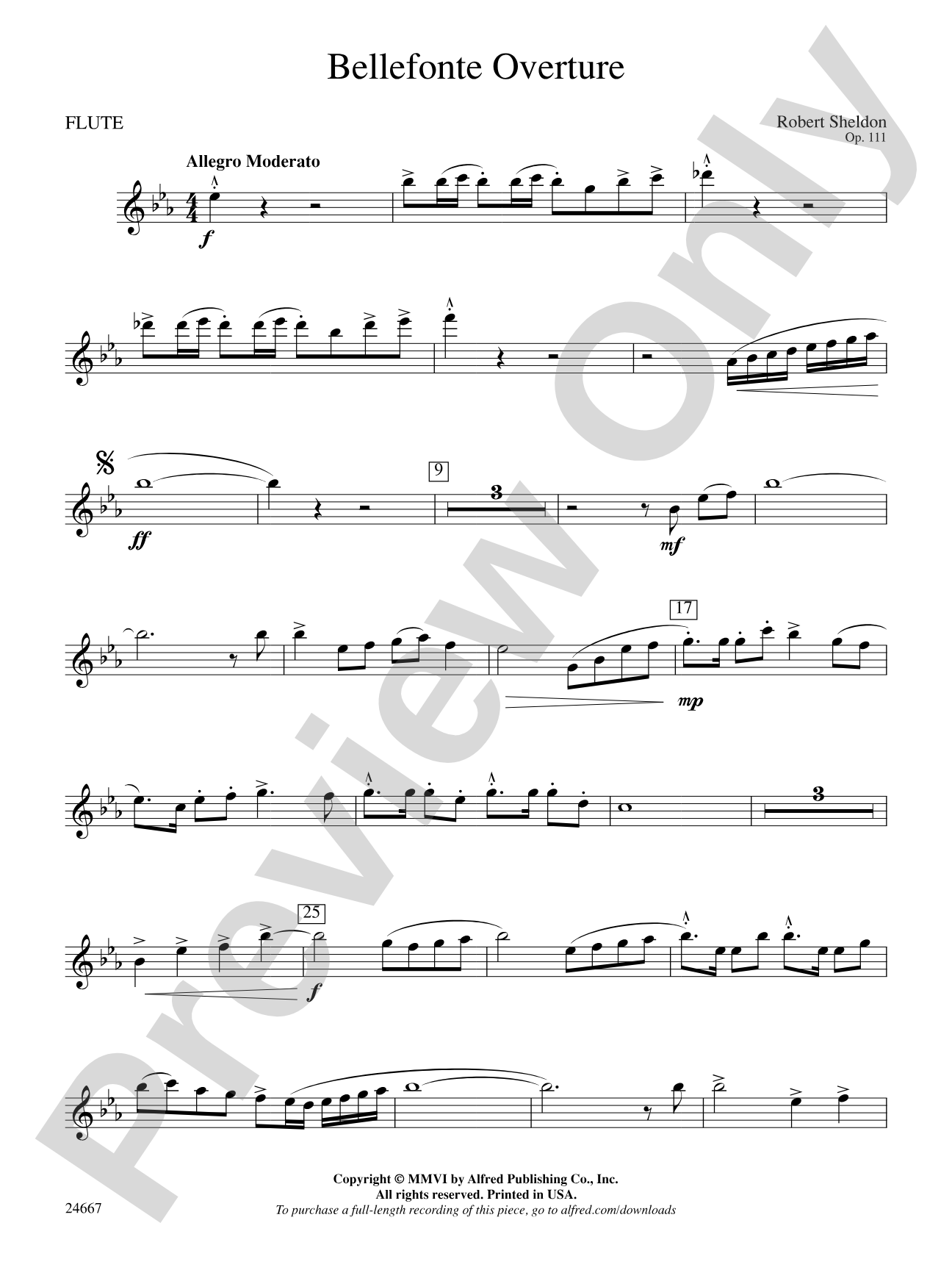 Bellefonte Overture: Flute