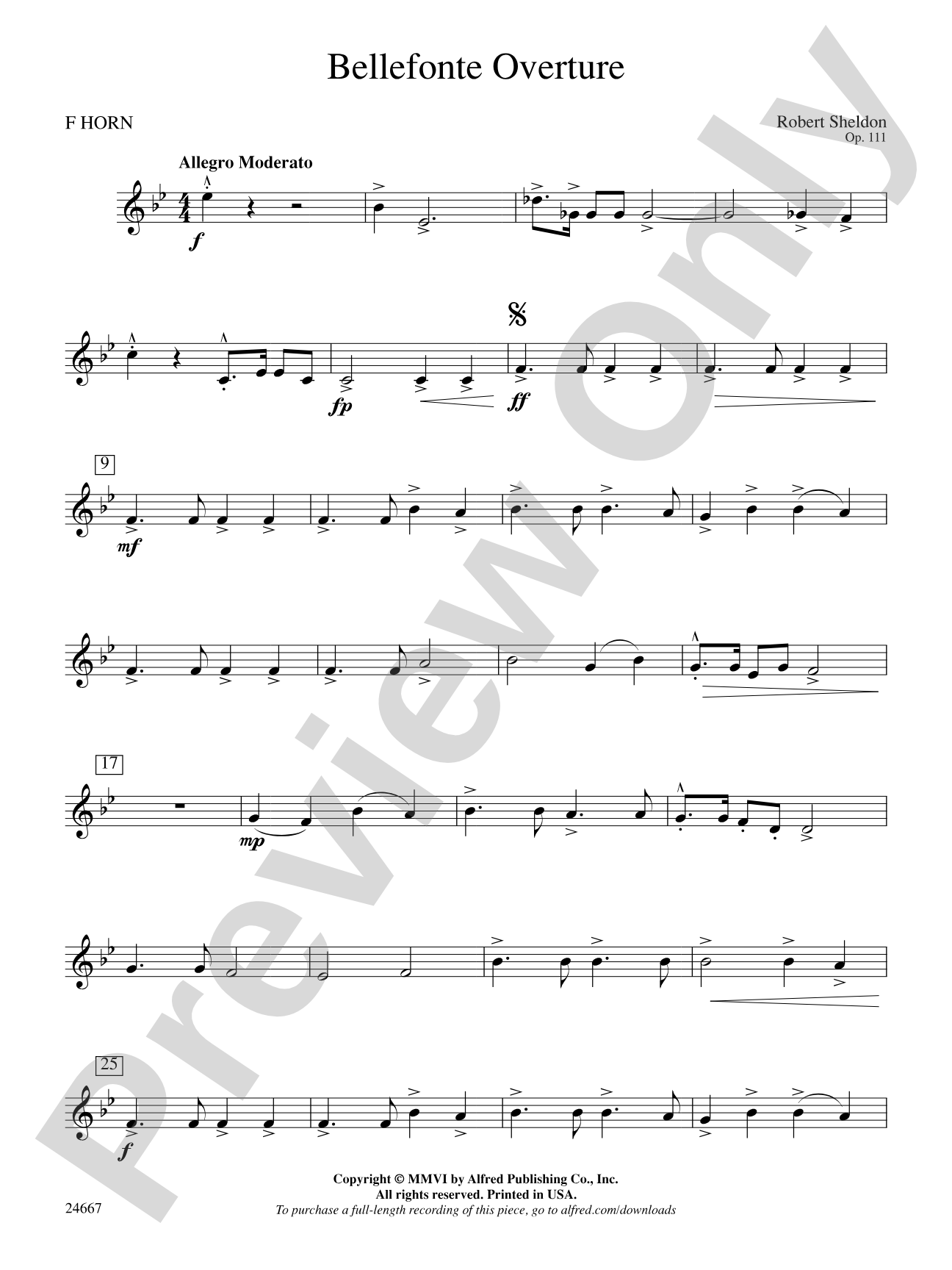 Bellefonte Overture: 1st F Horn